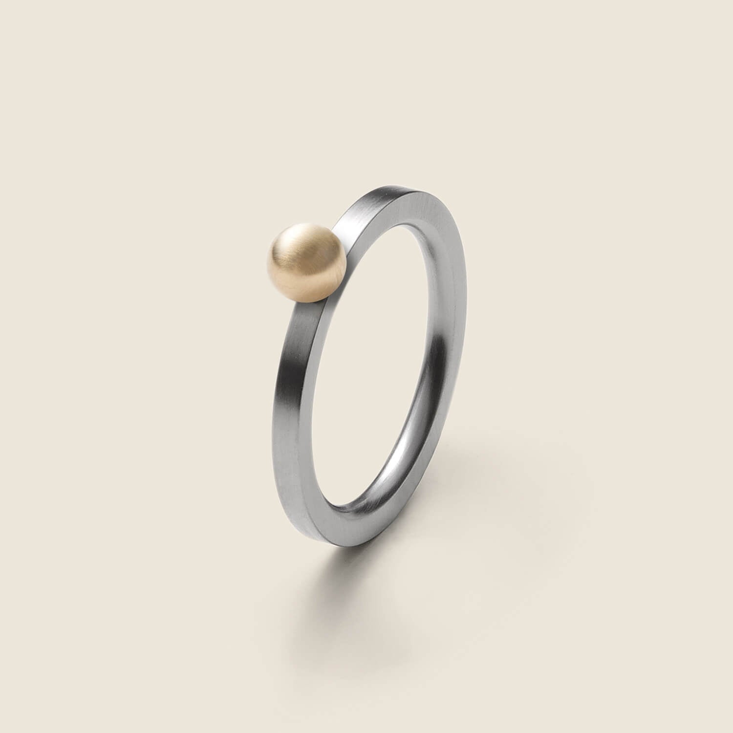 Golden Sphere Ring