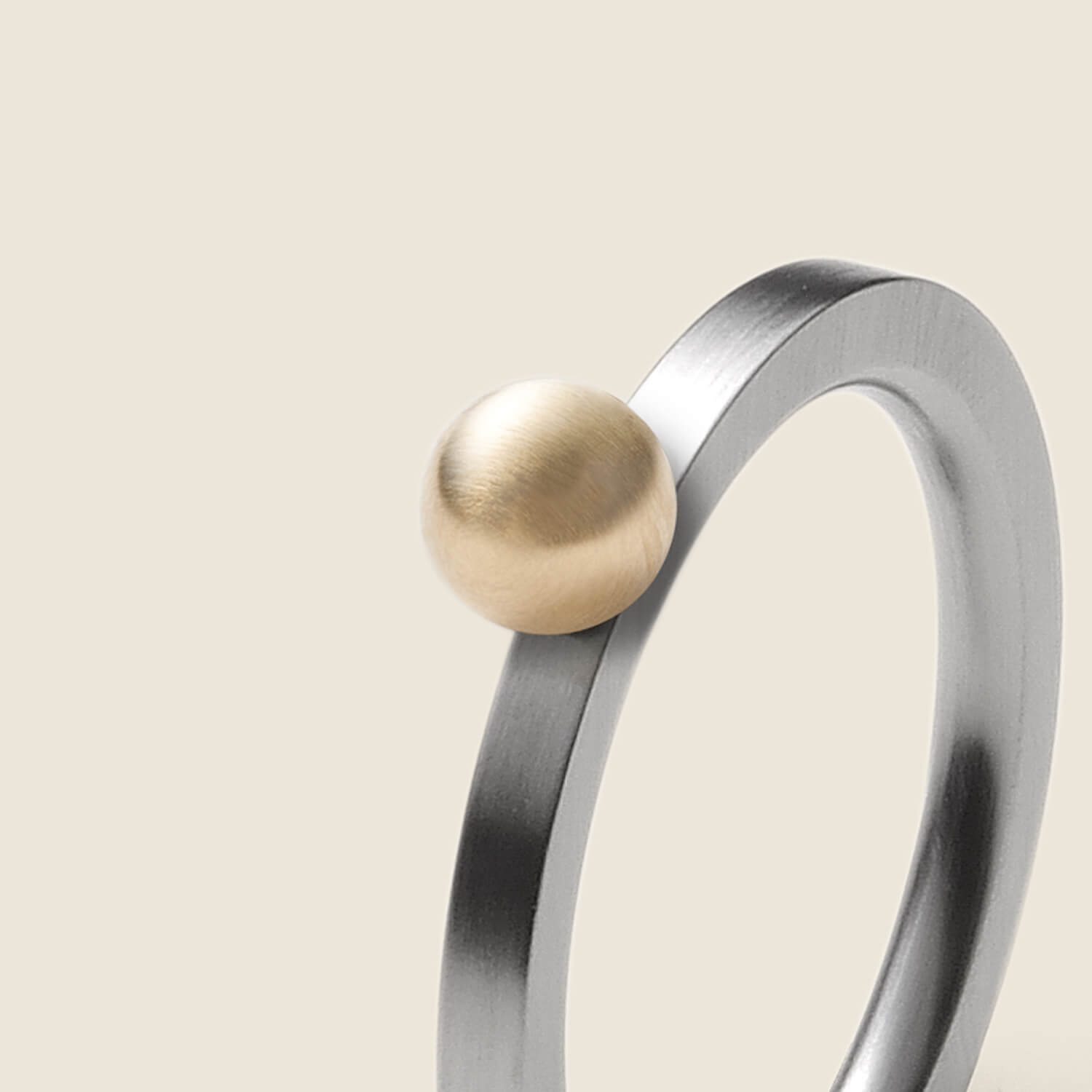 Golden Sphere Ring