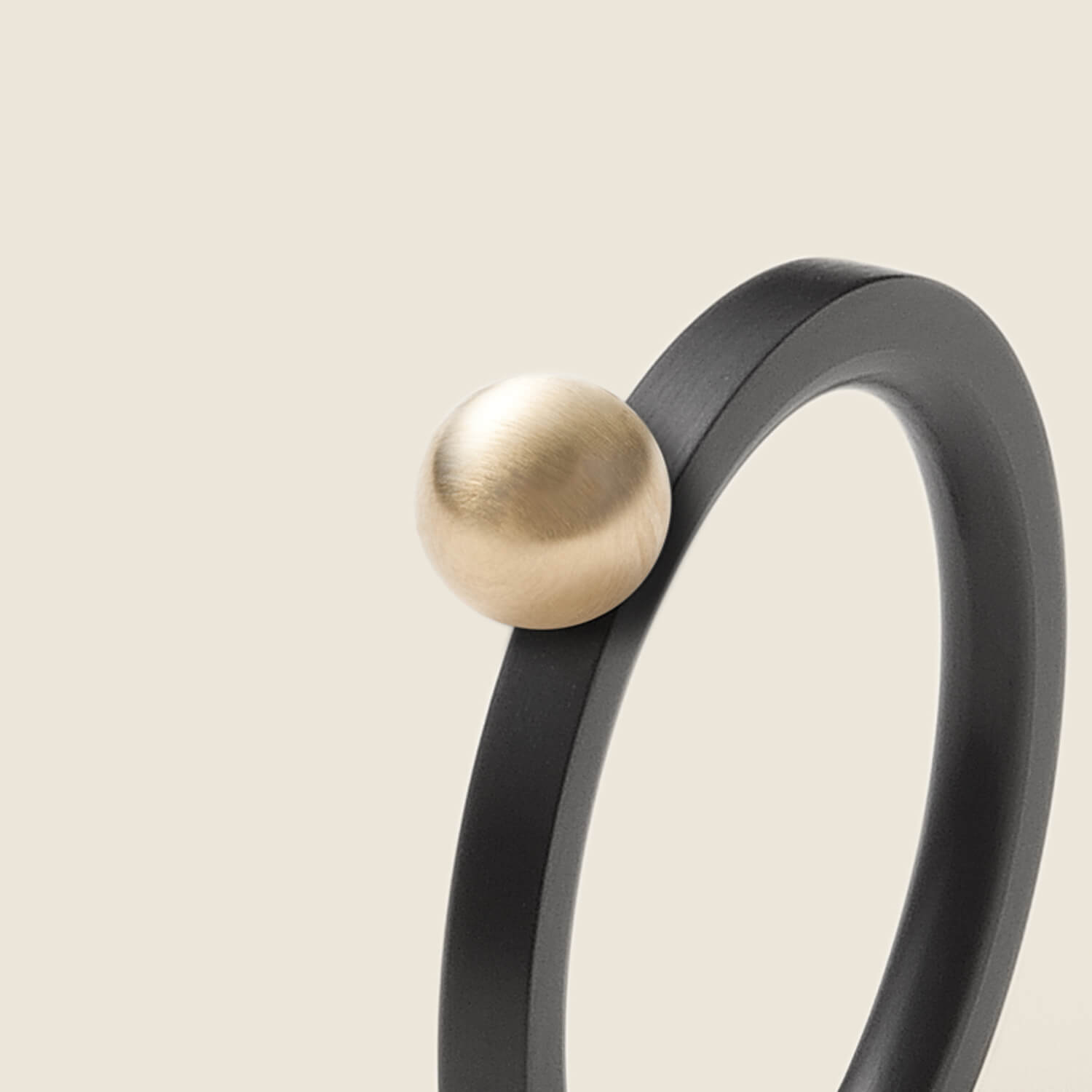 Golden Sphere Ring