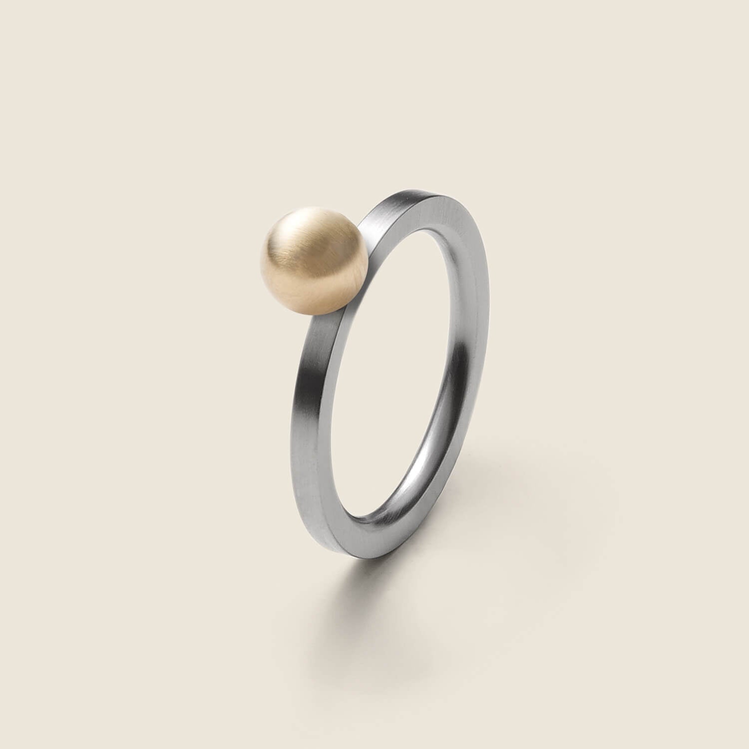 Golden Sphere Ring