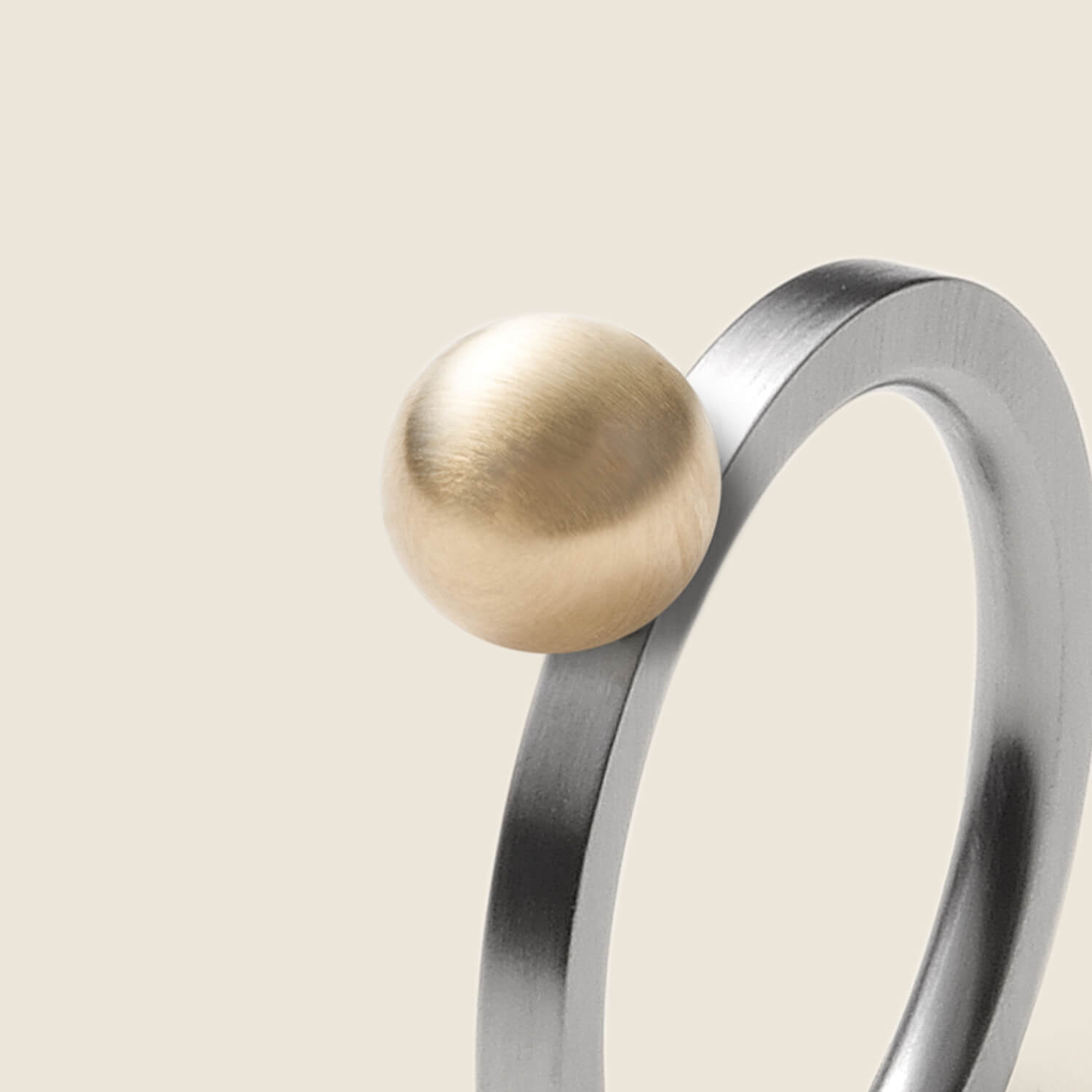 Golden Sphere Ring