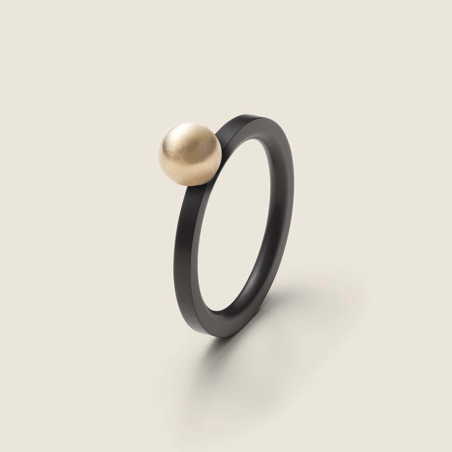 Golden Sphere Ring