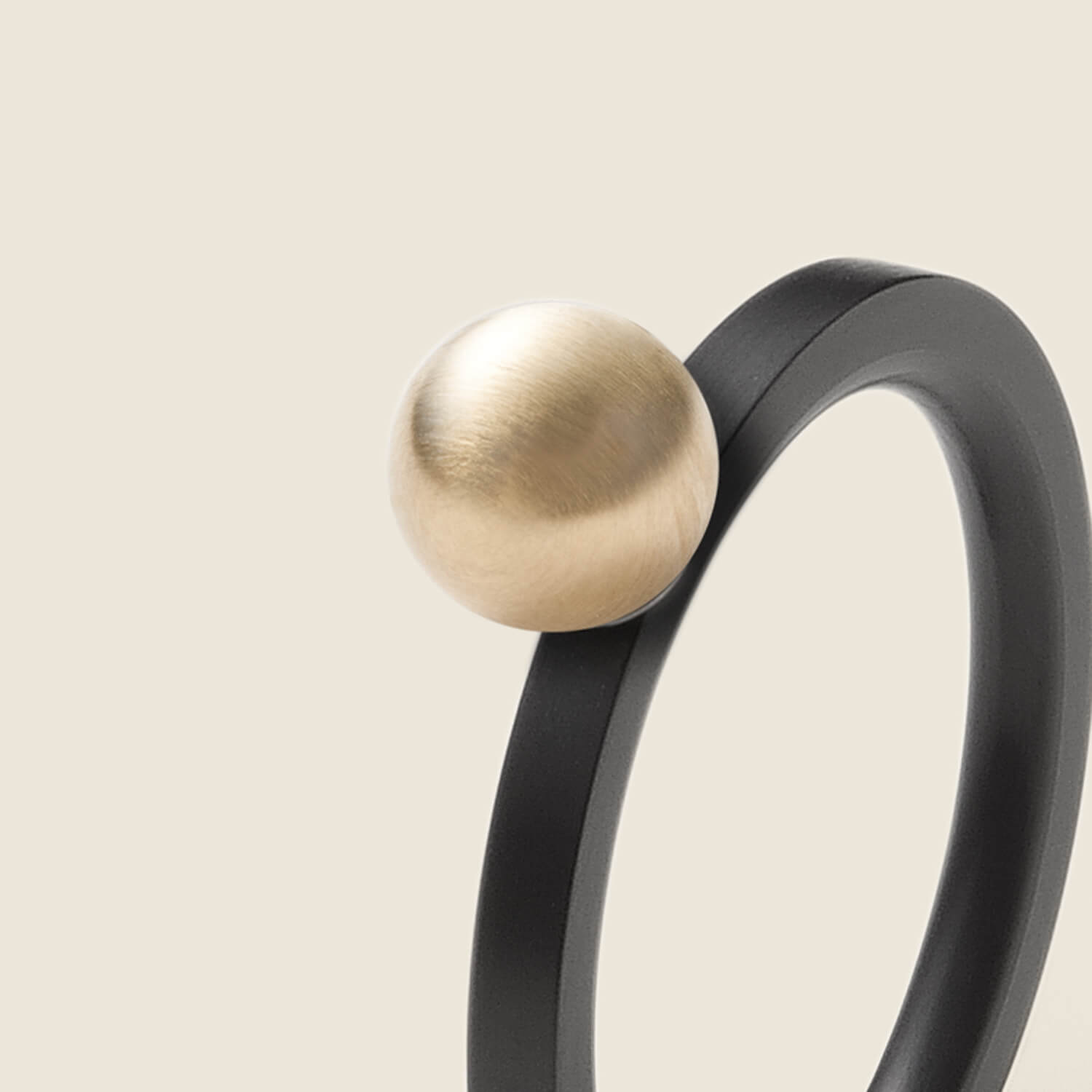 Golden Sphere Ring