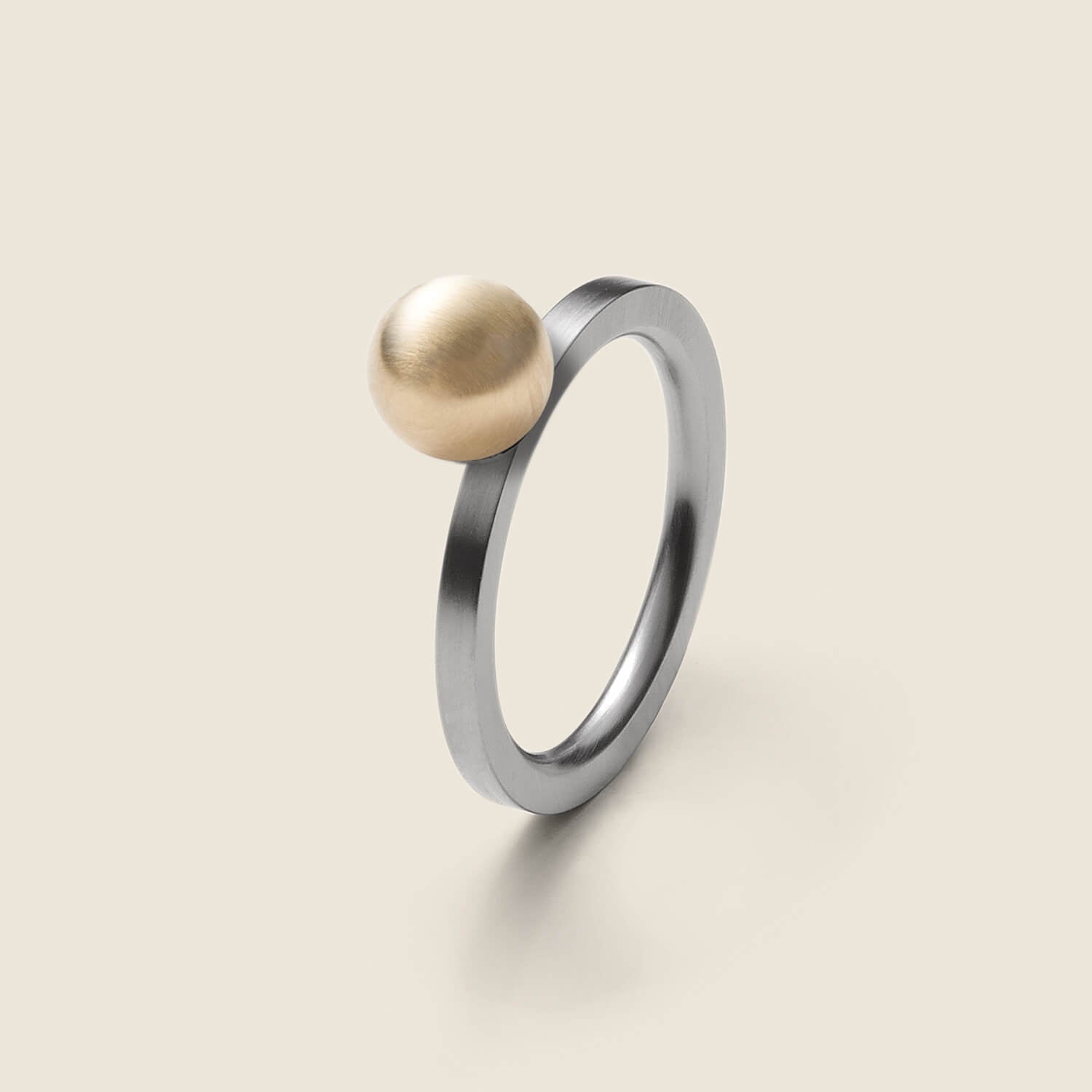 Golden Sphere Ring