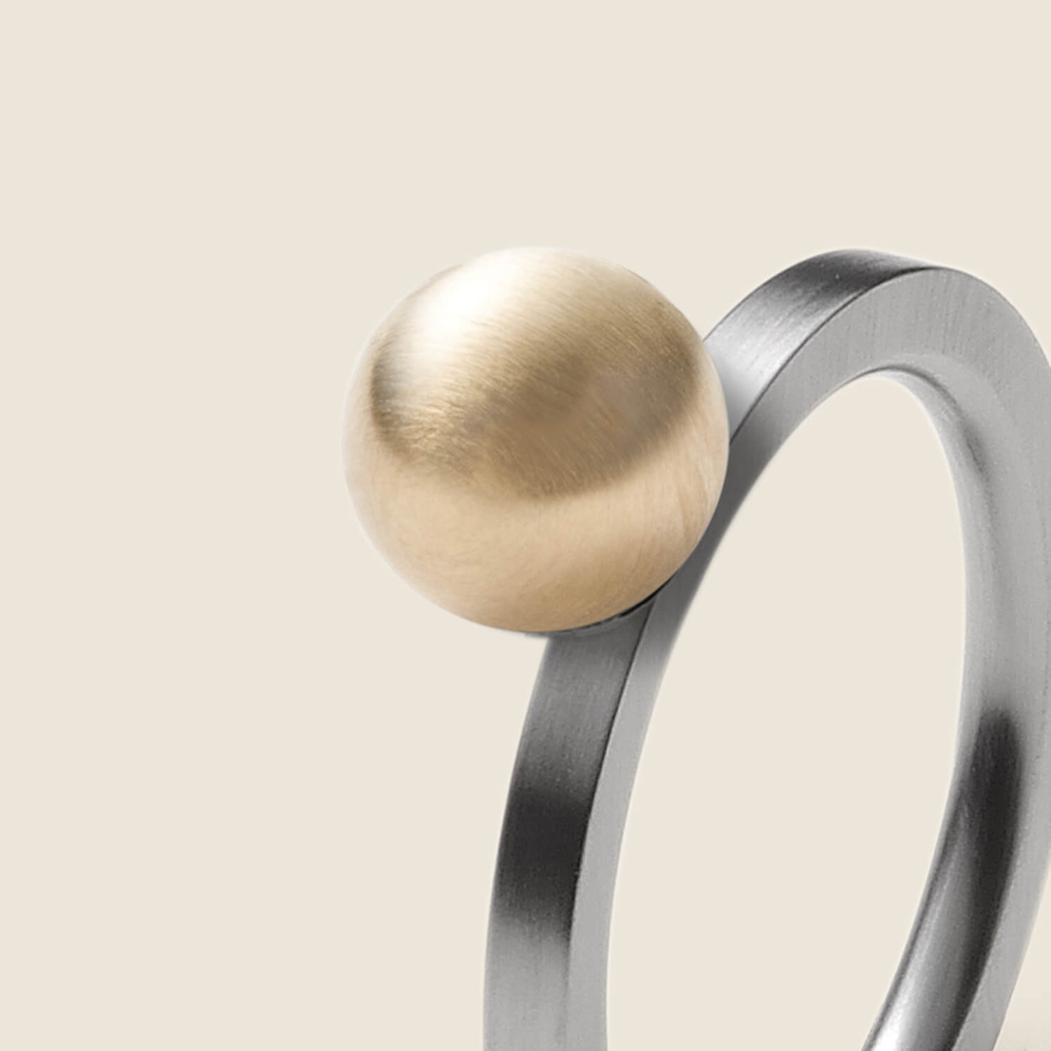 Golden Sphere Ring