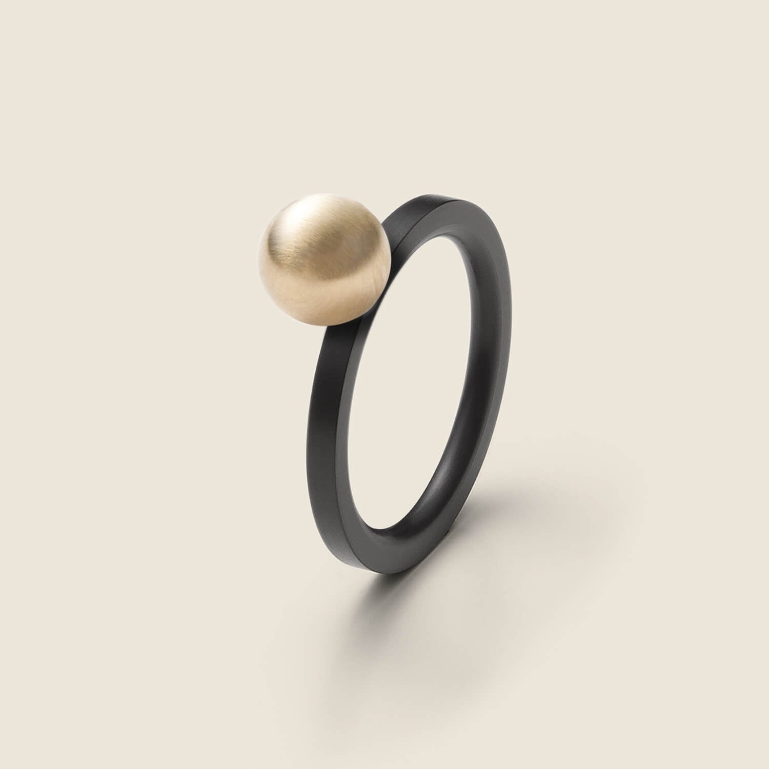 Golden Sphere Ring