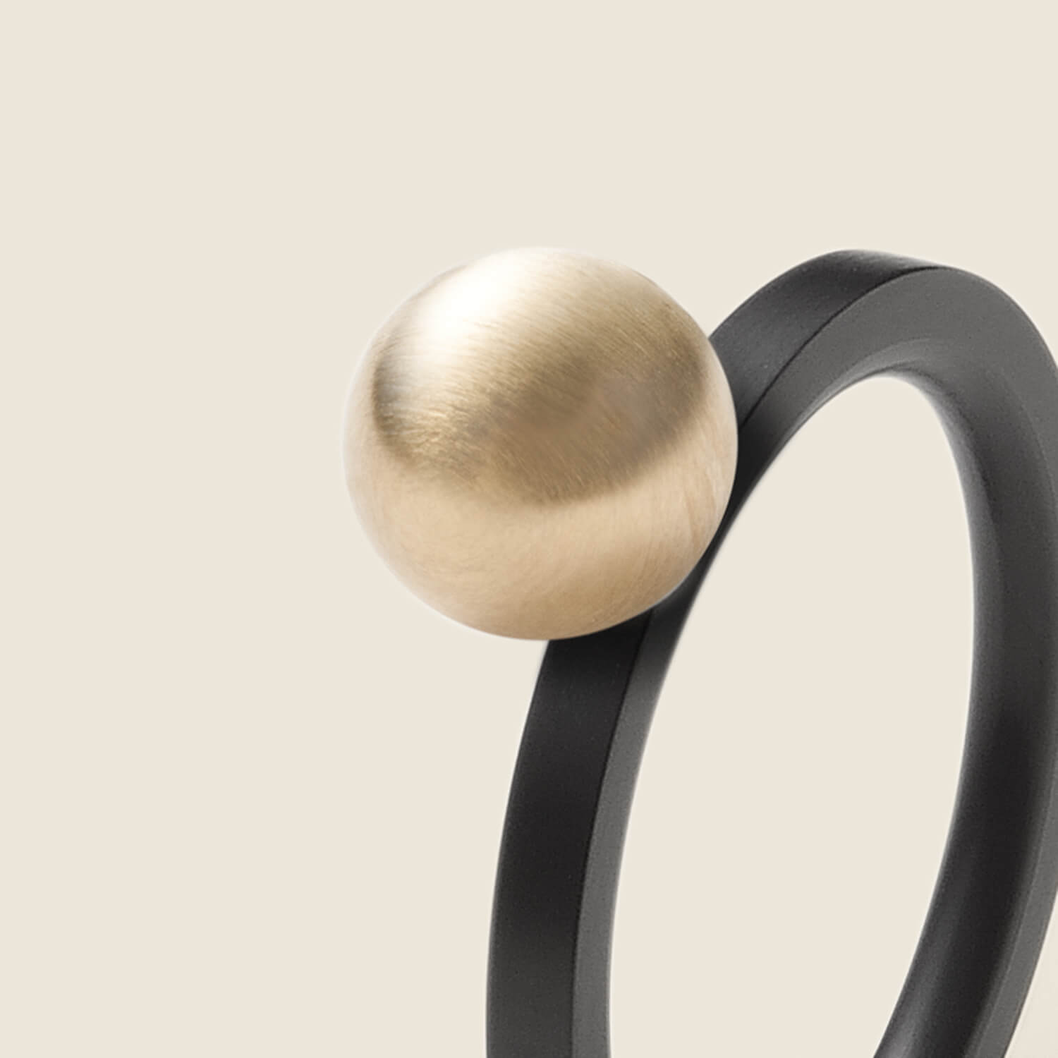 Golden Sphere Ring