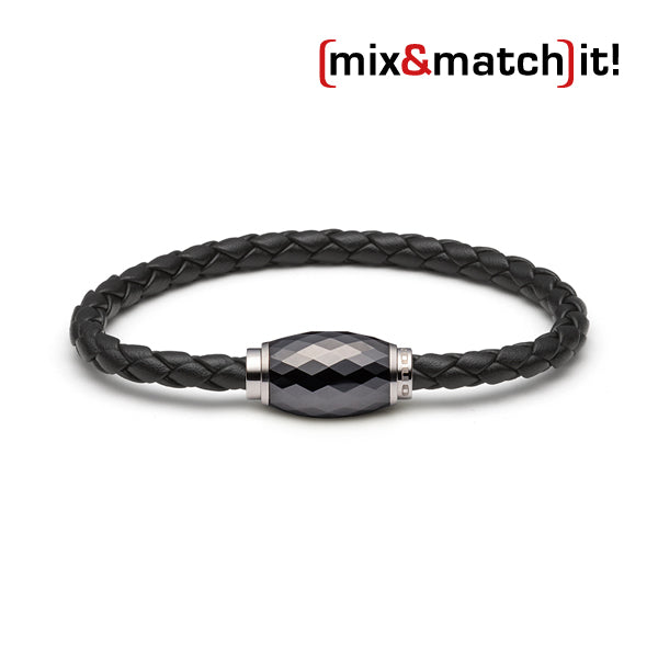 (mix&match)it! Armband, Leder, schwarz