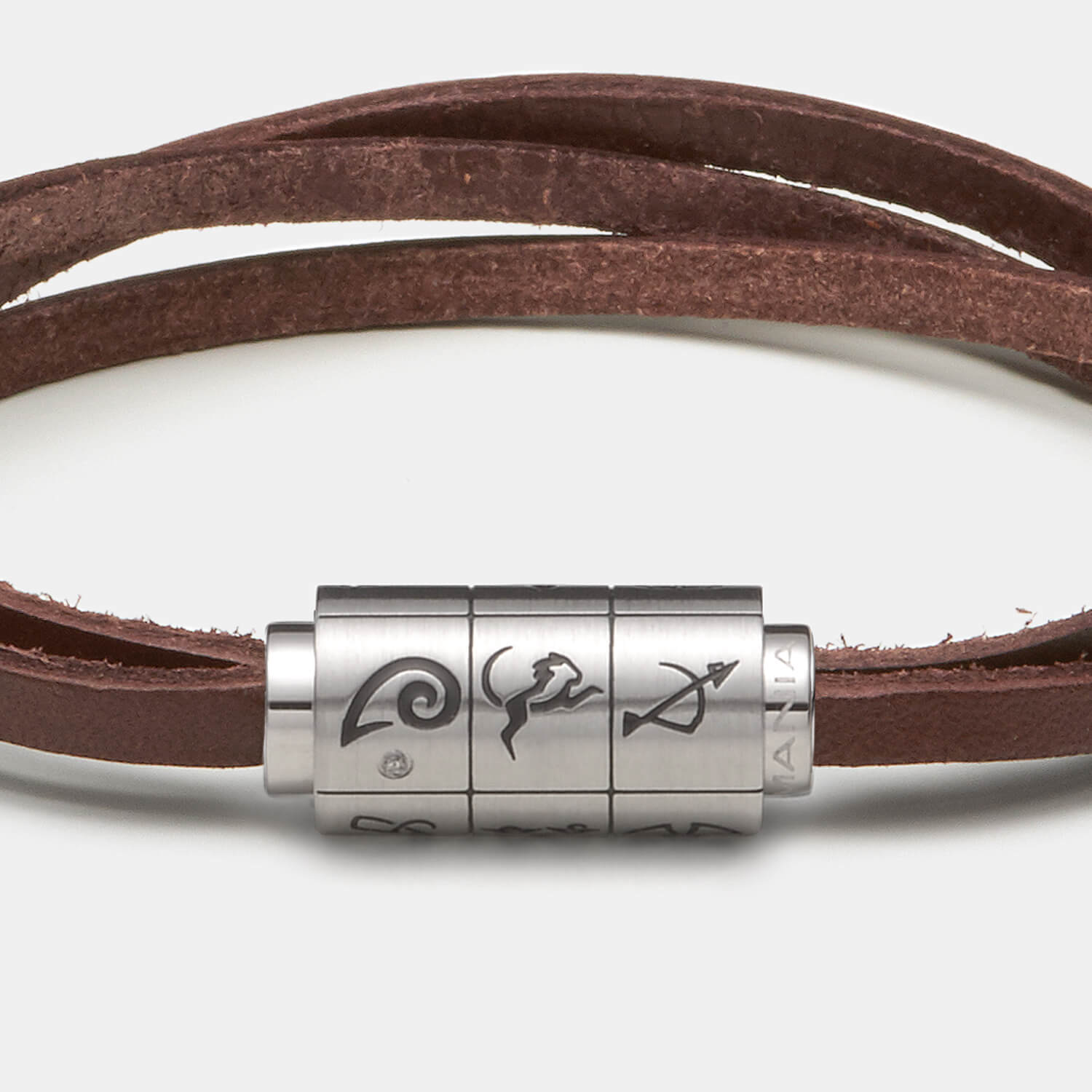 (mix&match)it! Armband Sternzeichen, Leder, braun