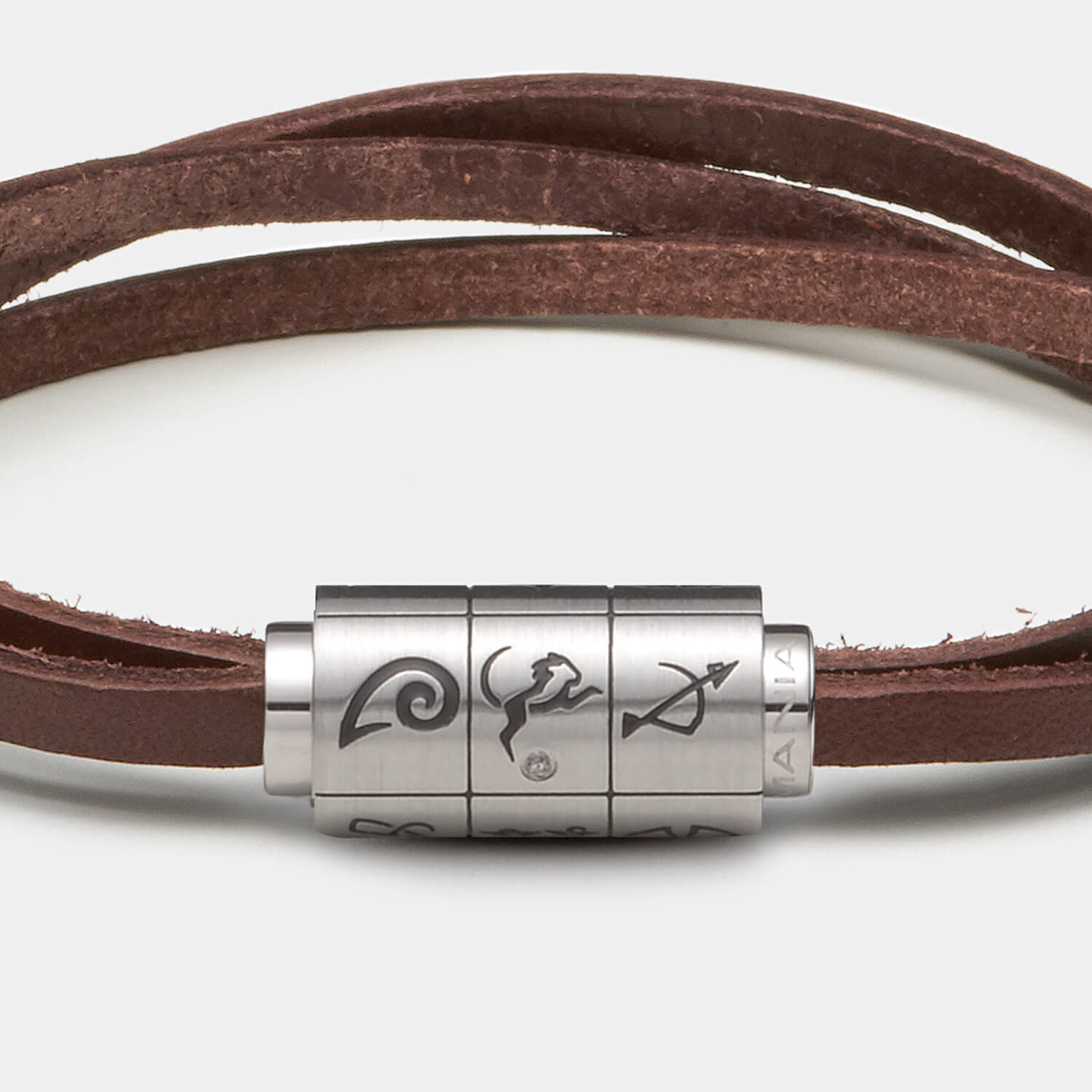 (mix&match)it! Armband Sternzeichen, Leder, braun