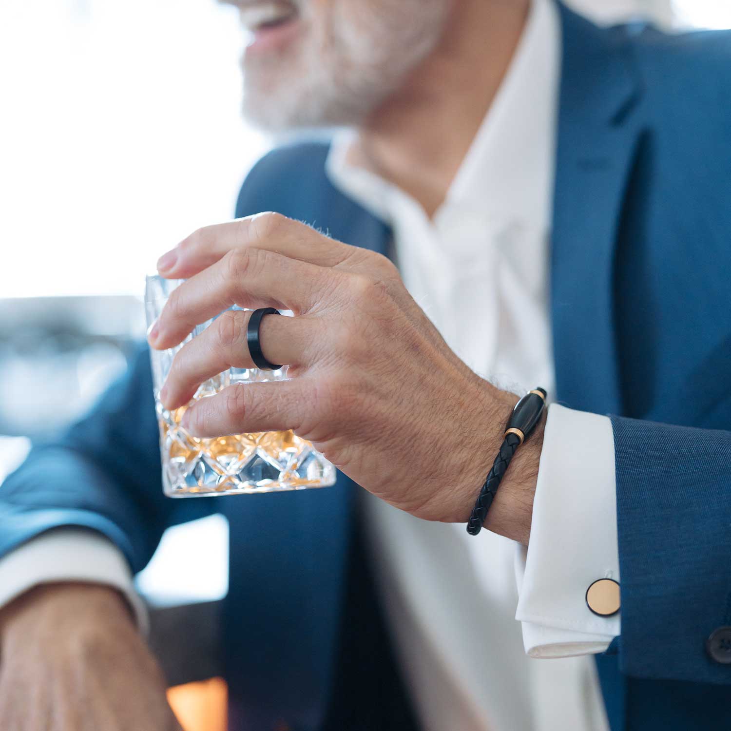 Golden Orbis Armband, Leder