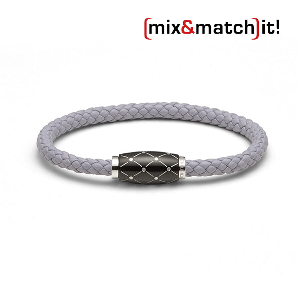 Cosmos Armband, Leder, grau