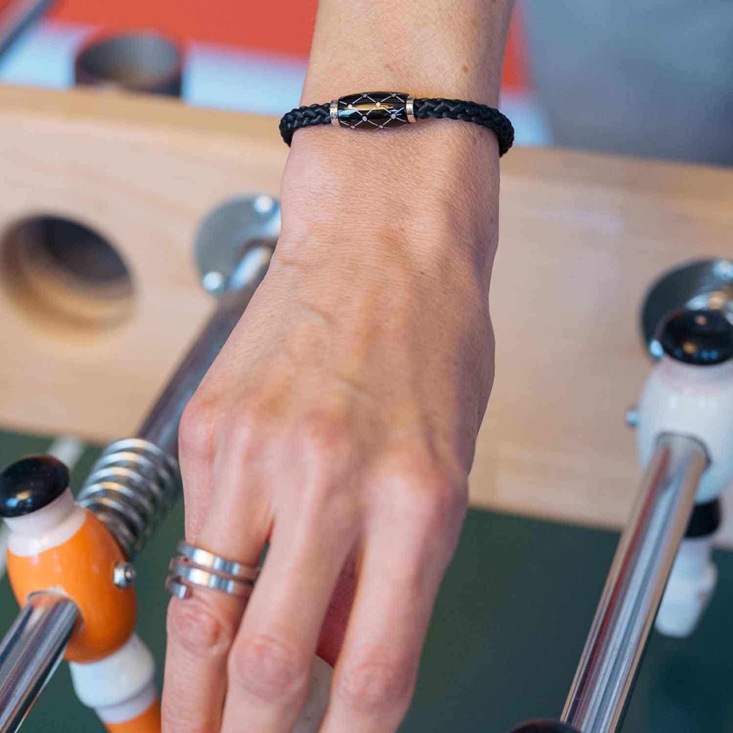 Cosmos Armband, Tauwerk, schwarz