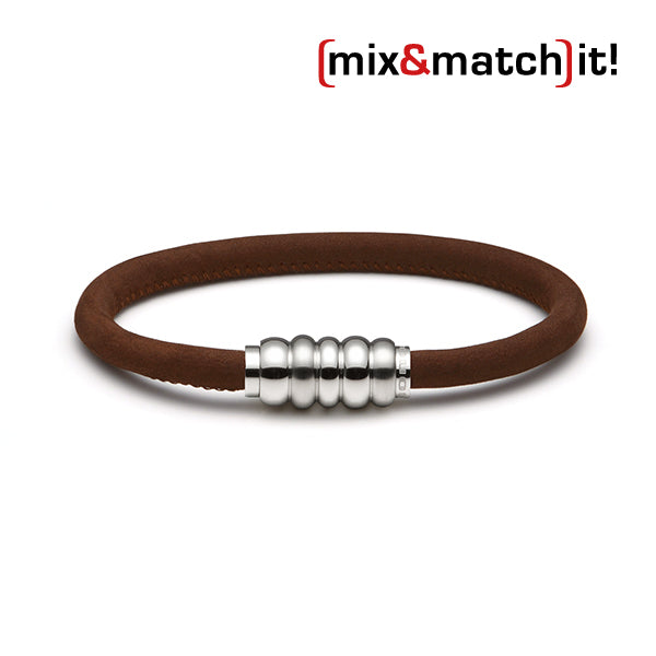 (mix&match)it! Armband, Leder, mittelbraun