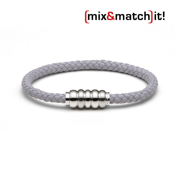 (mix&match)it! Armband, Leder, grau