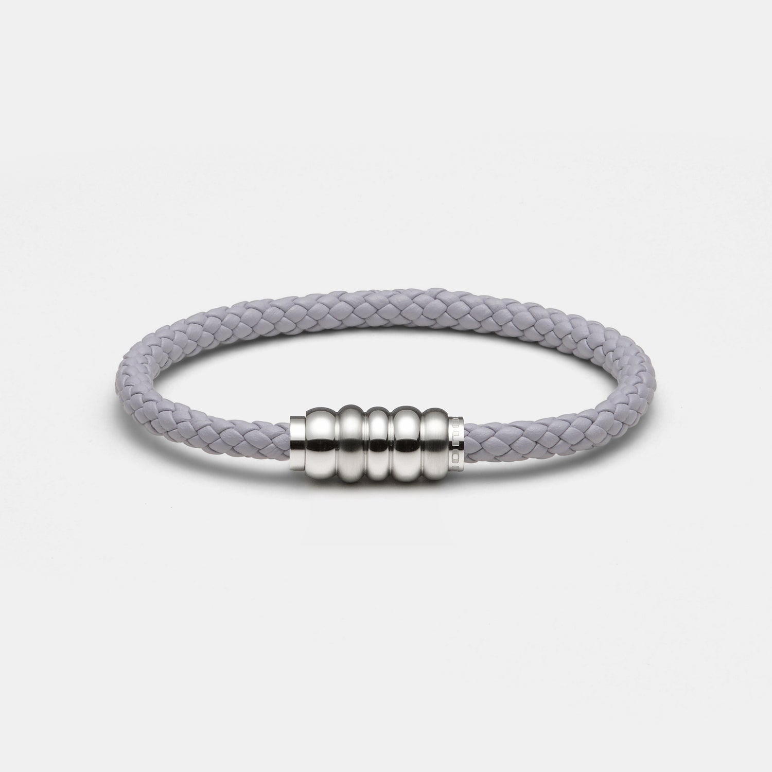 Armband, Leder, grau