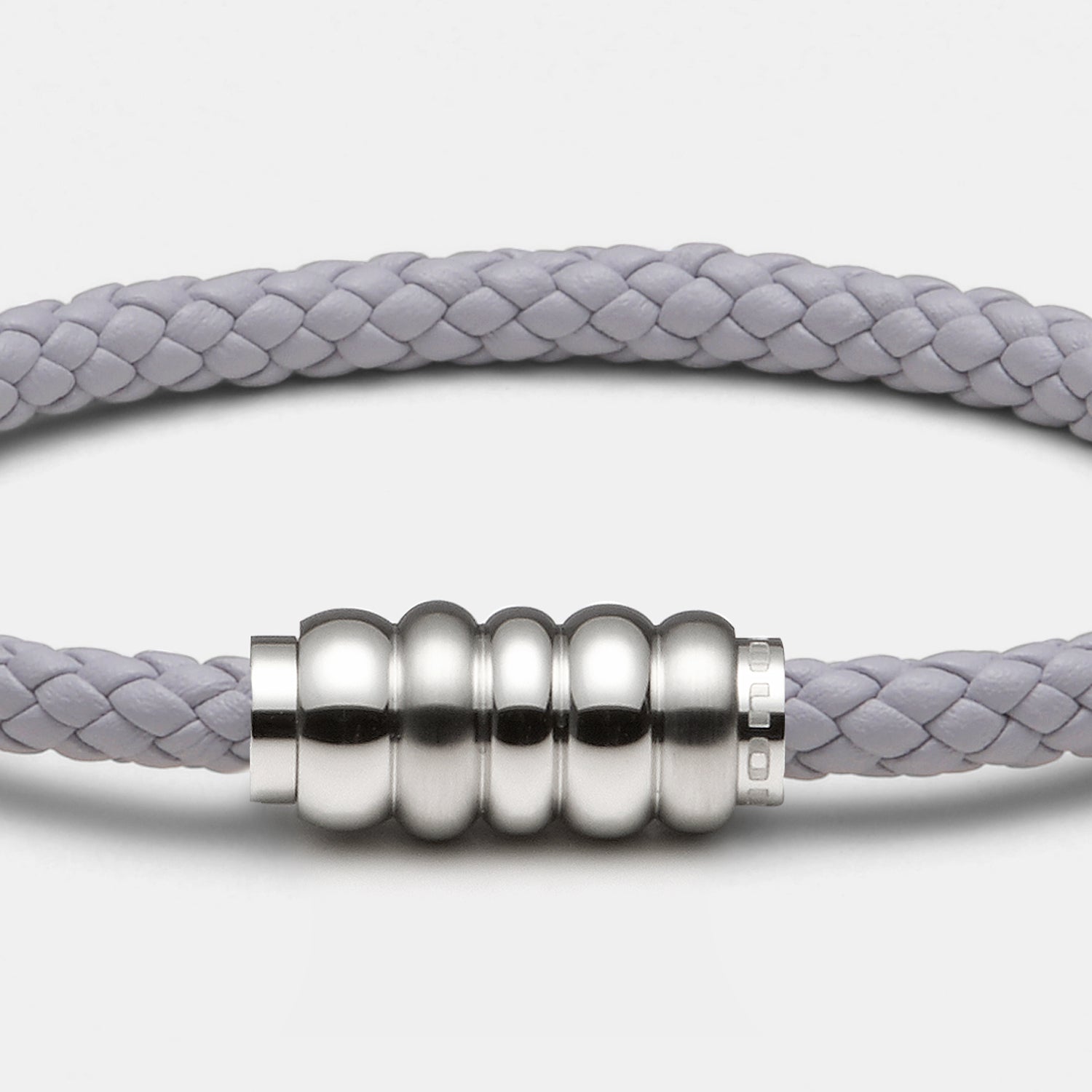 Armband, Leder, grau