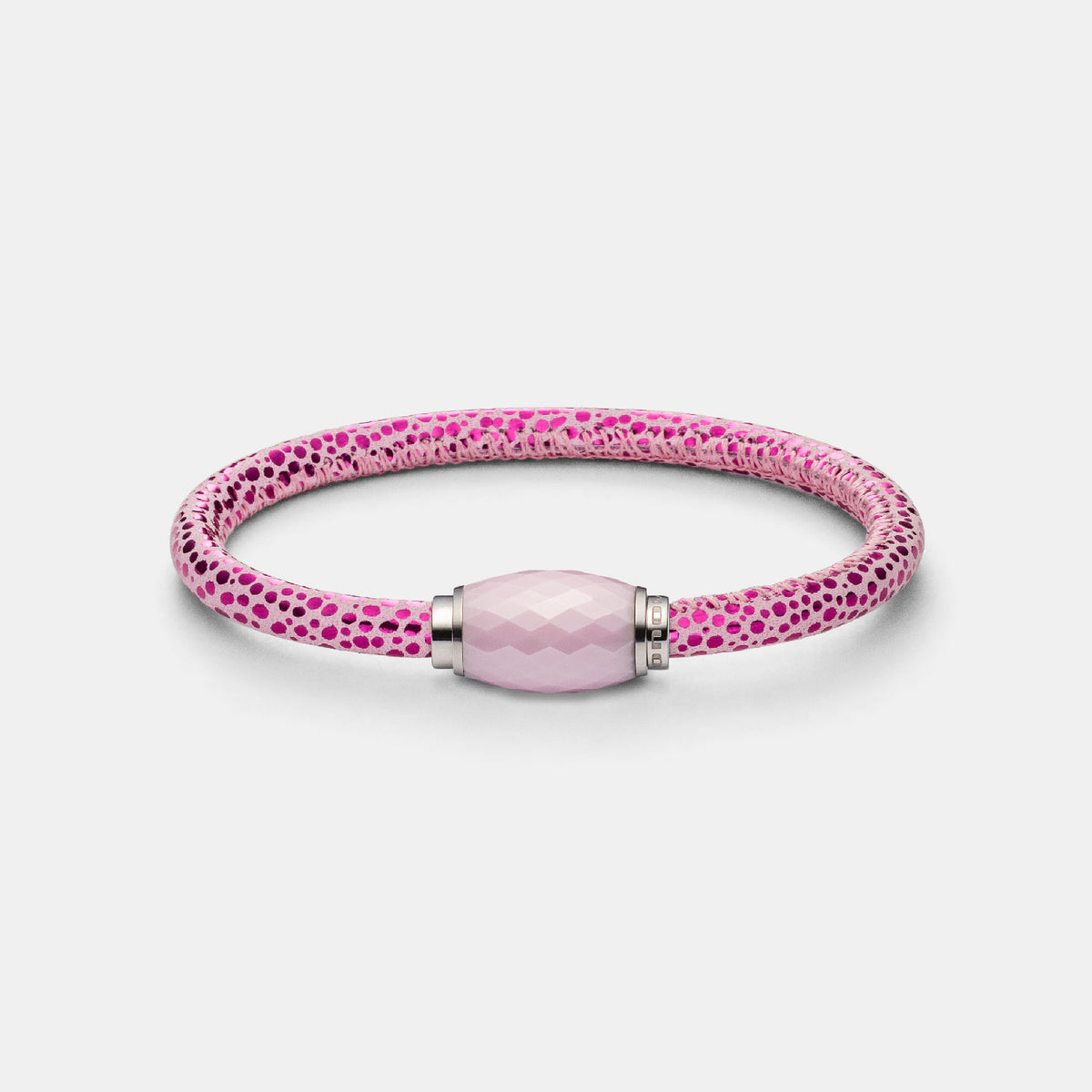 Armband, Leder, neon-pink