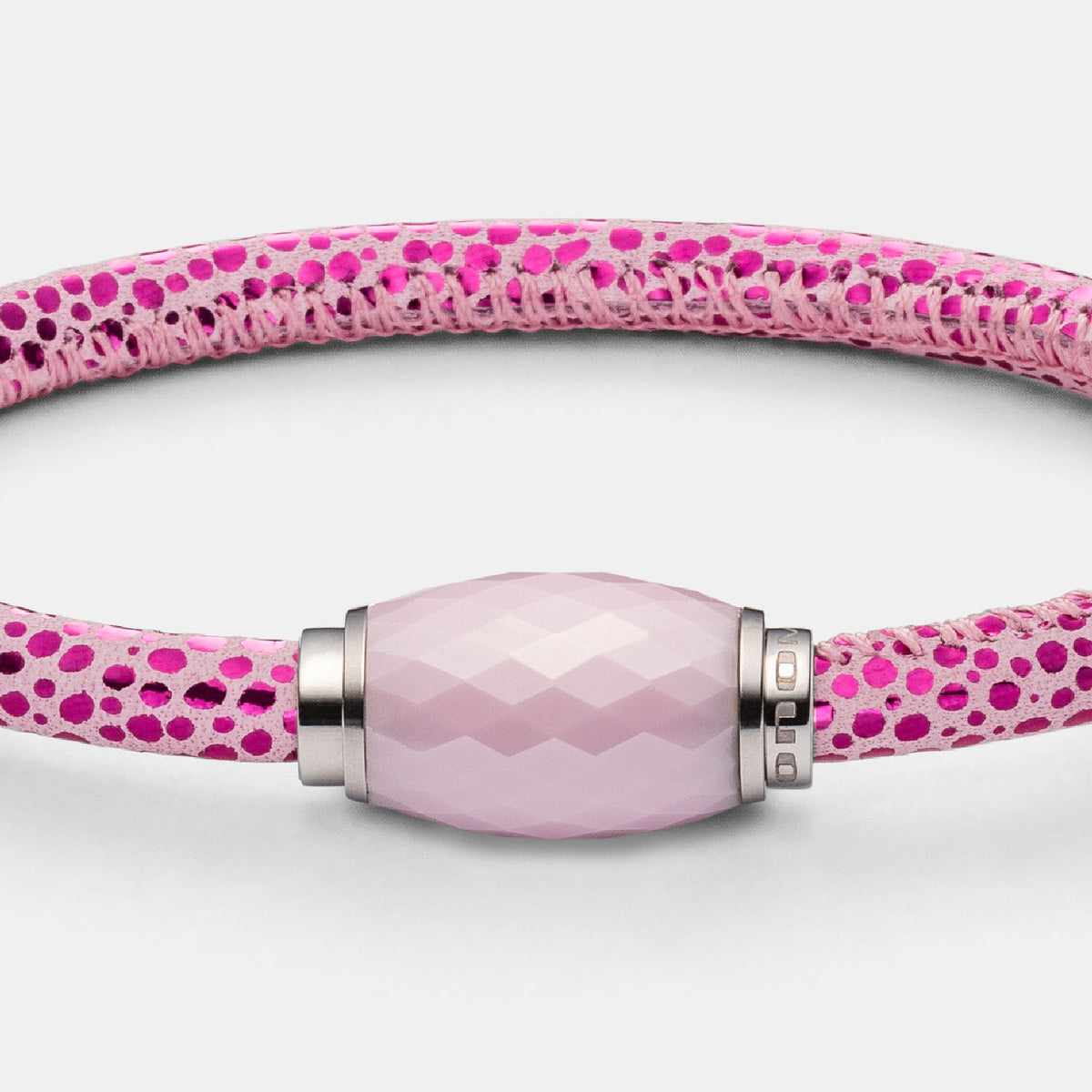Armband, Leder, neon-pink