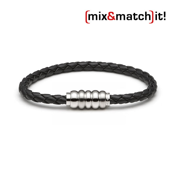 (mix&match)it! Armband, Leder, schwarz