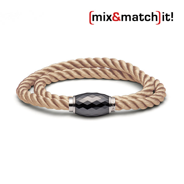 (mix&match)it! Armband, Seide, coffee