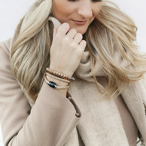 (mix&match)it! Armband, Seide, coffee