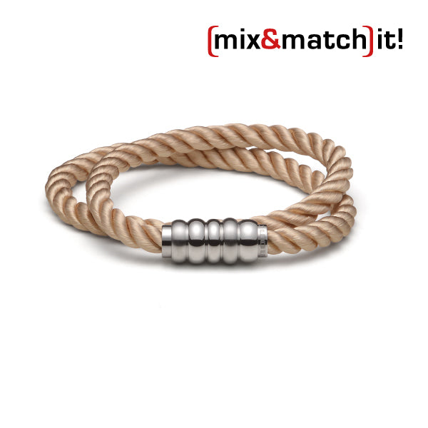 (mix&match)it! Armband, Seide, coffee