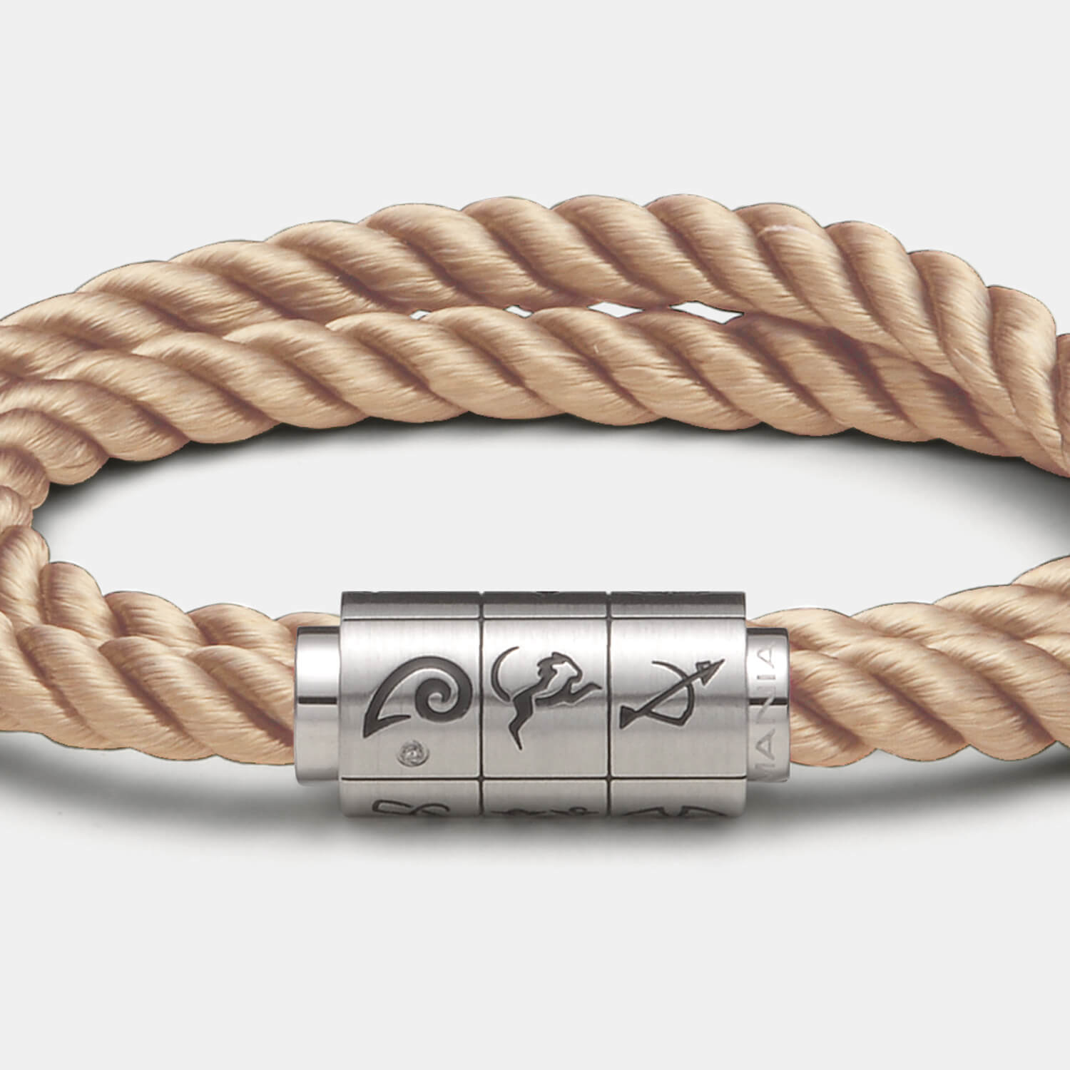 (mix&match)it! Armband "Jungfrau", Seide, coffee