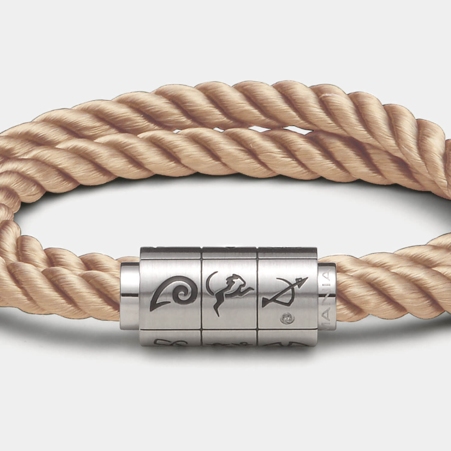 (mix&match)it! Armband "Jungfrau", Seide, coffee