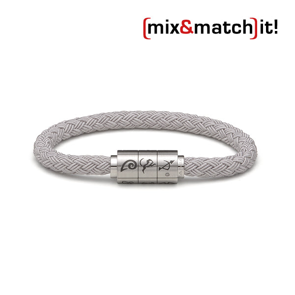(mix&match)it! Armband "Krebs", Textil, grau