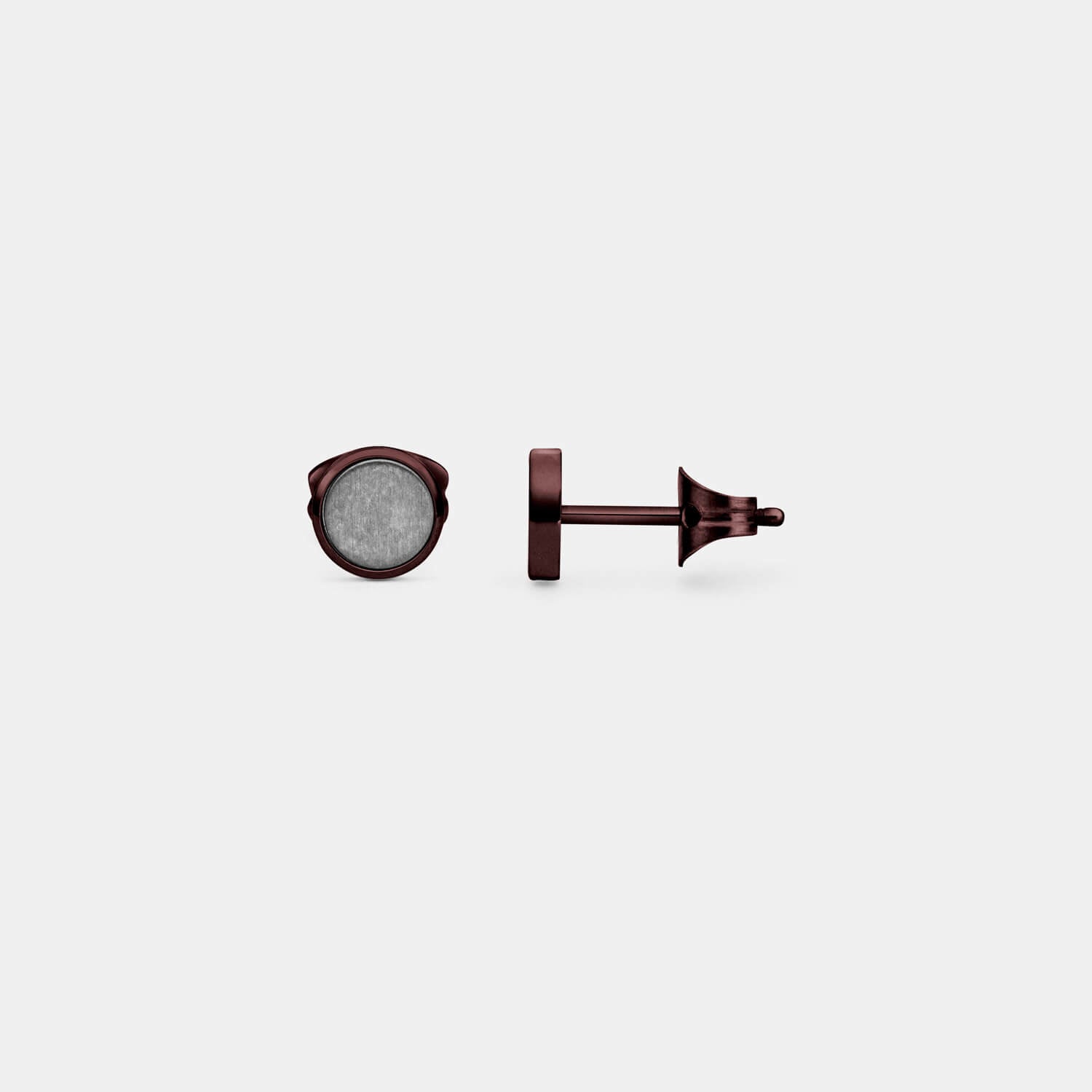 Kleiner, brauner Orbis Ohrstecker (Paar)