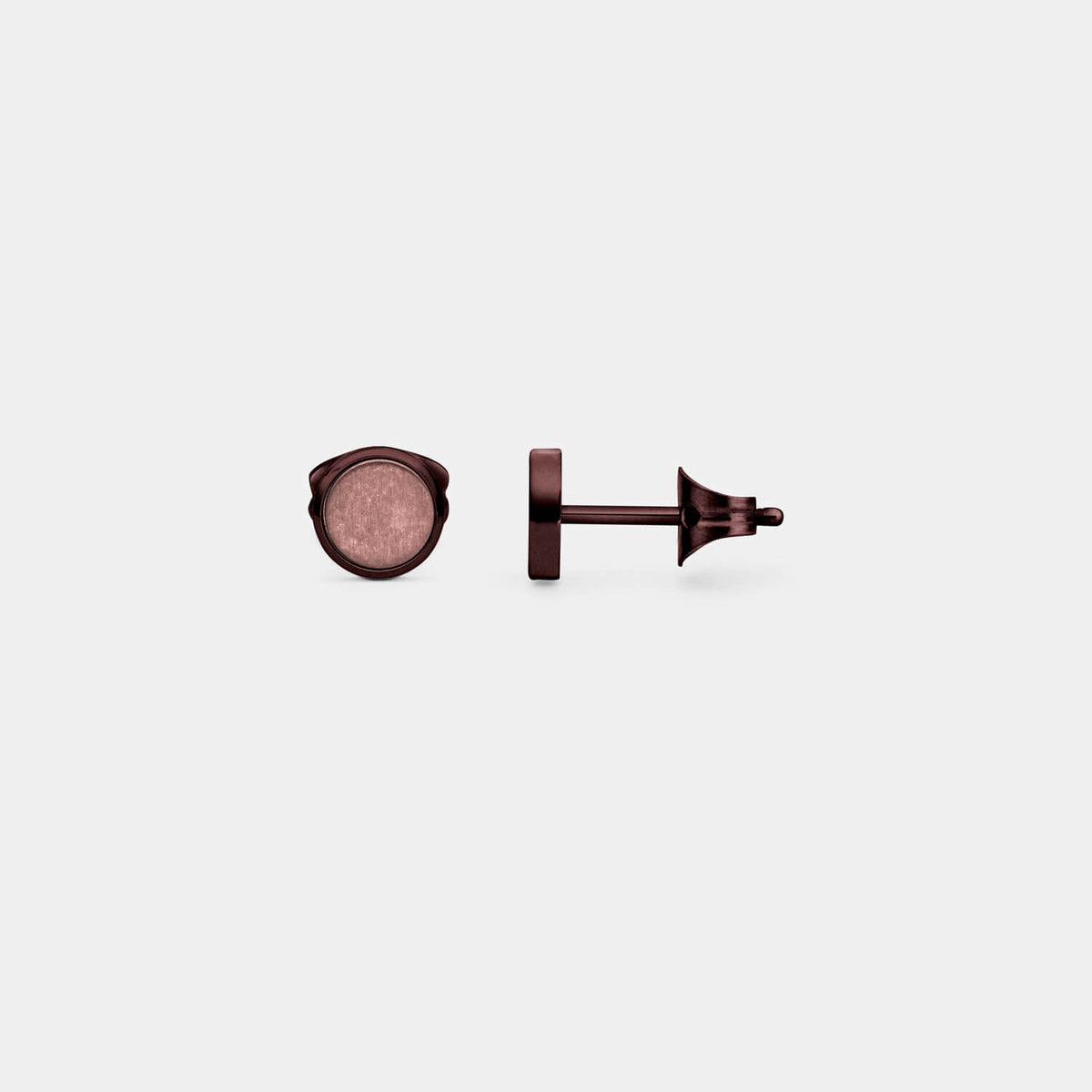 Kleiner, brauner Orbis Ohrstecker (Paar)