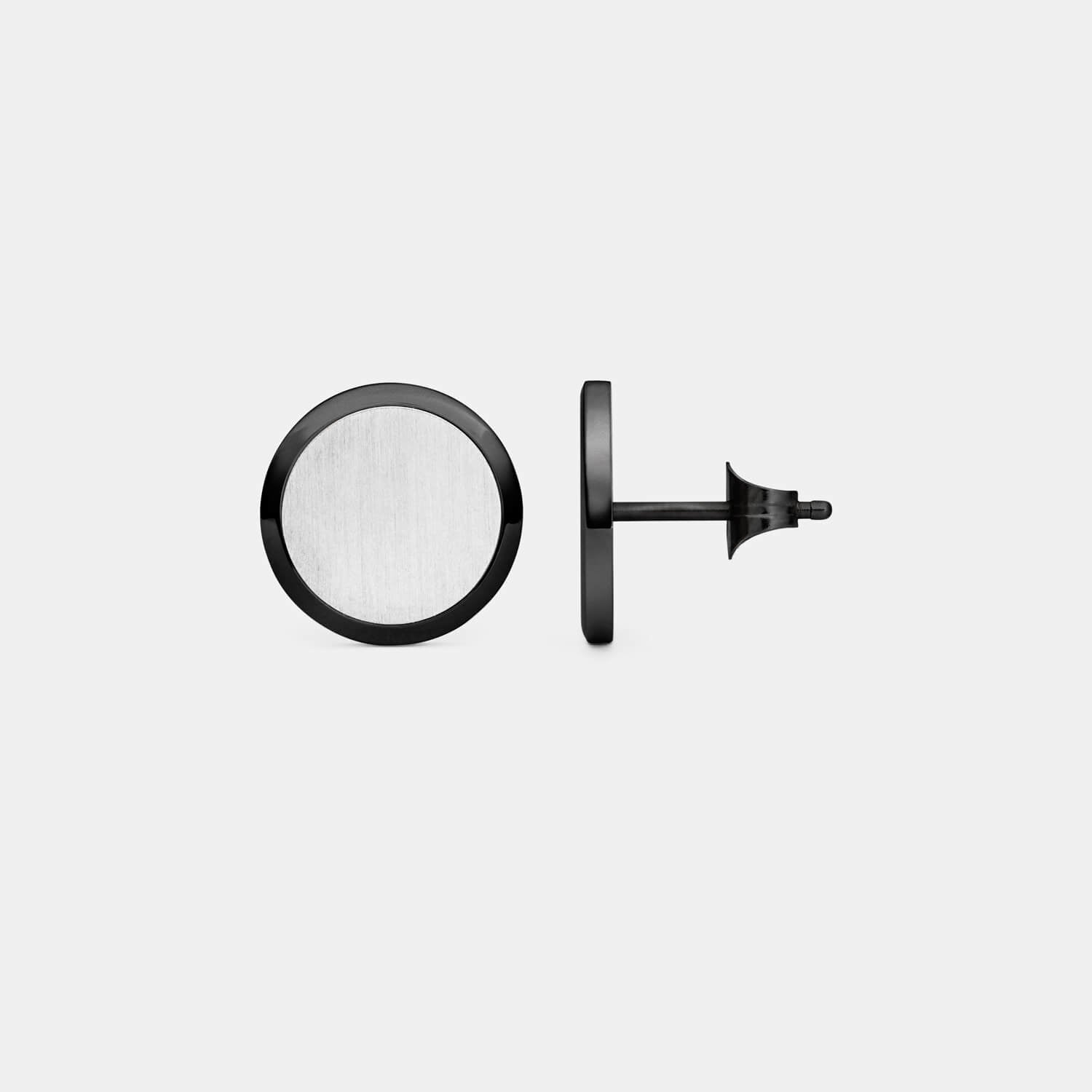 Schwarzer Orbis Ohrstecker (Paar)