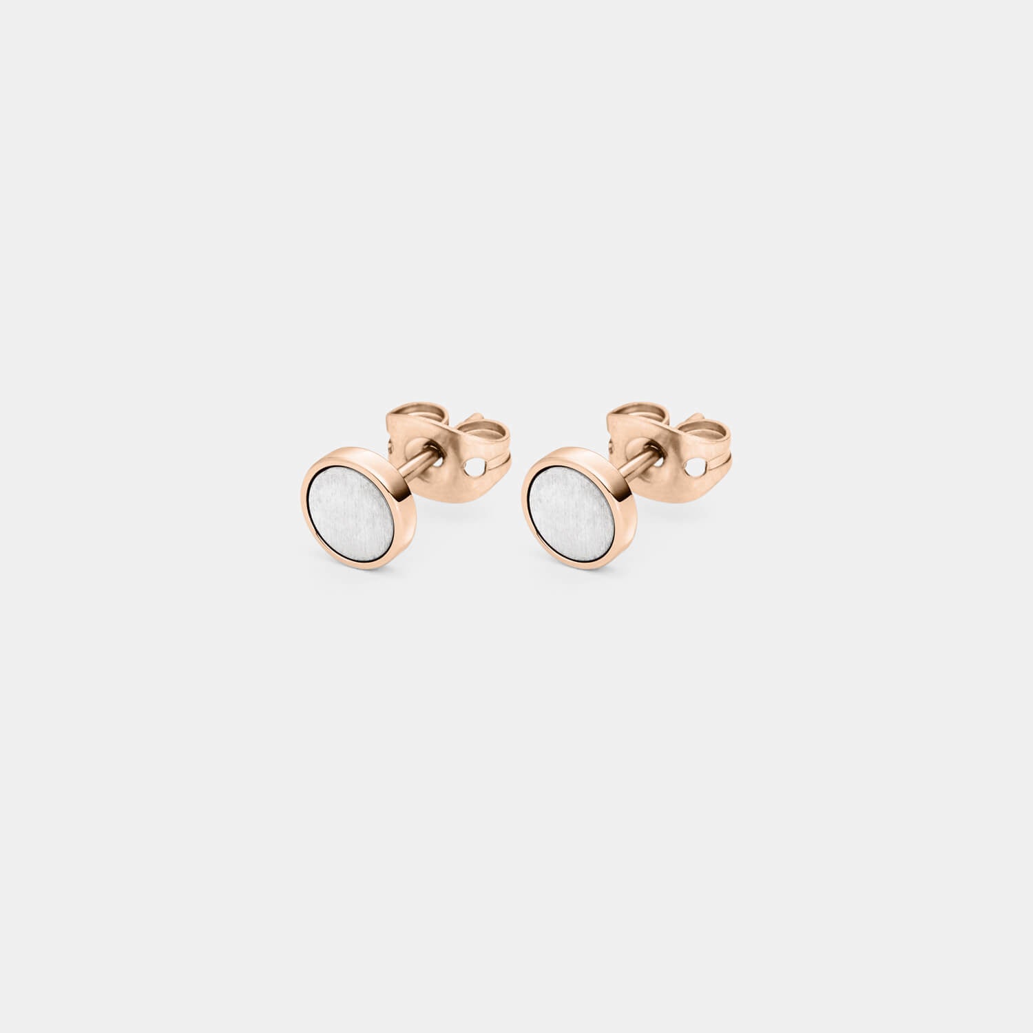 Kleiner, rosé Orbis Ohrstecker (Paar)