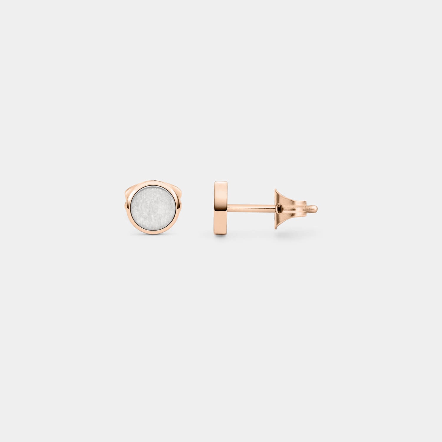 Kleiner, rosé Orbis Ohrstecker (Paar)