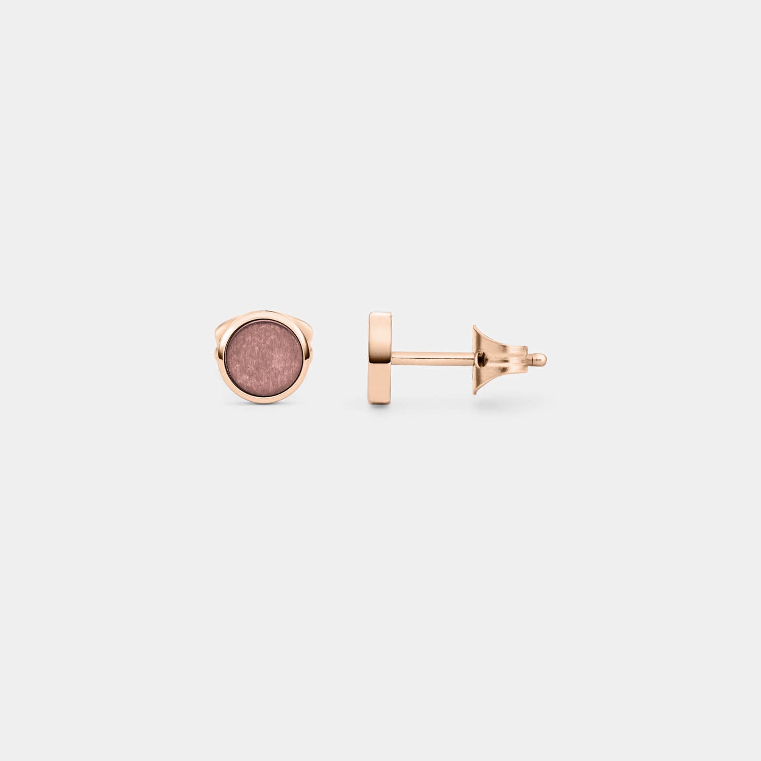 Kleiner, rosé Orbis Ohrstecker (Paar)