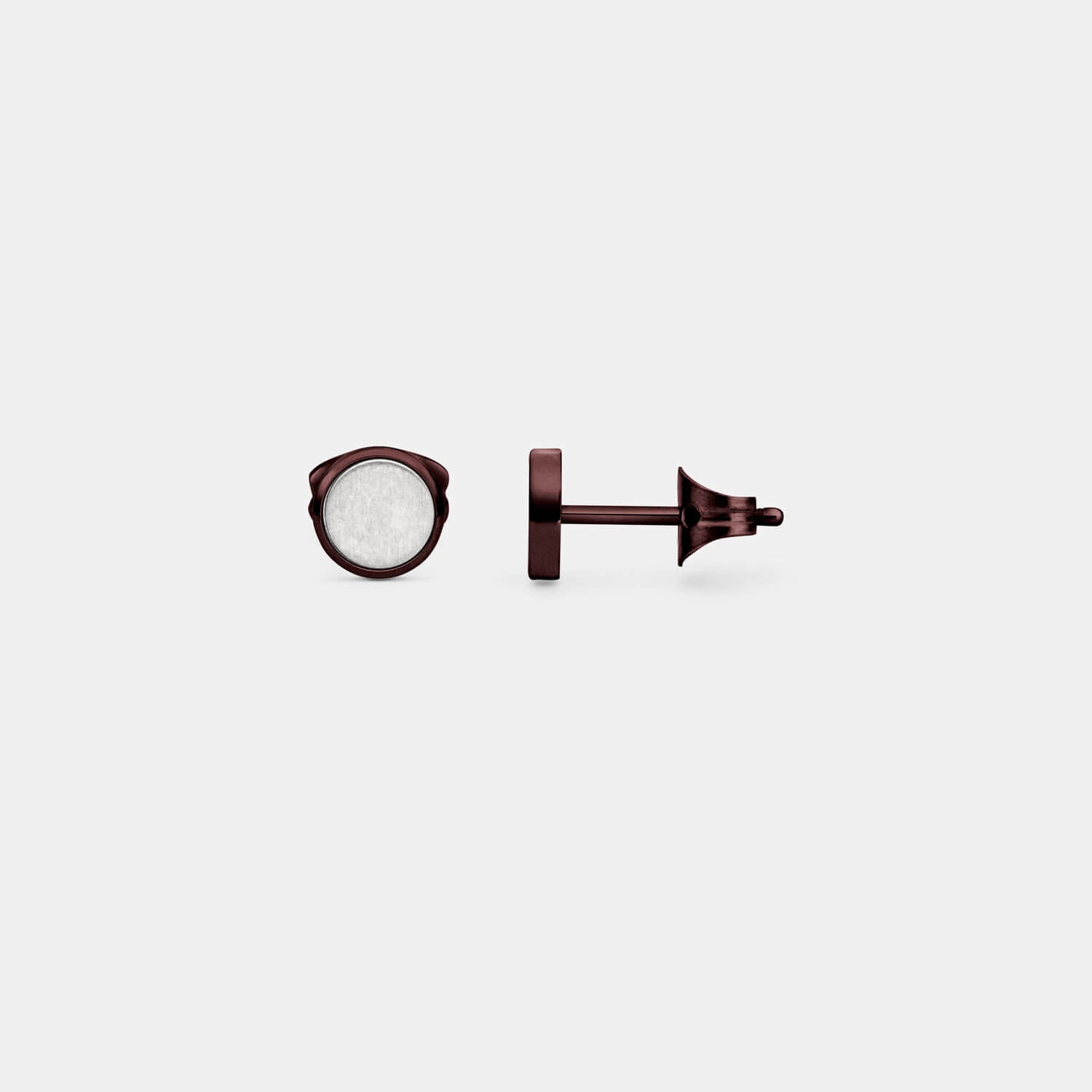 Kleiner, brauner Orbis Ohrstecker (Paar)