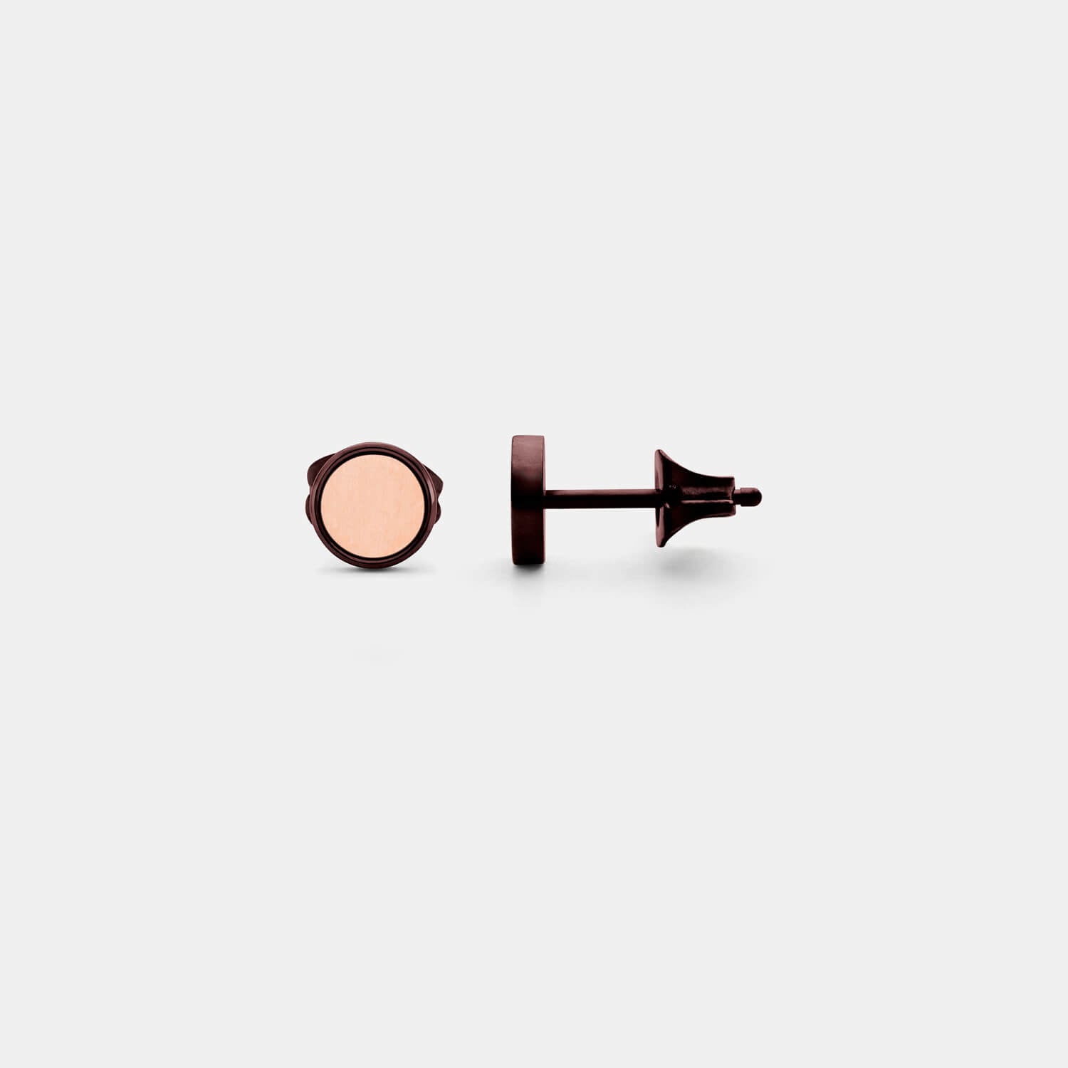 Kleiner, brauner Orbis Ohrstecker (Paar)