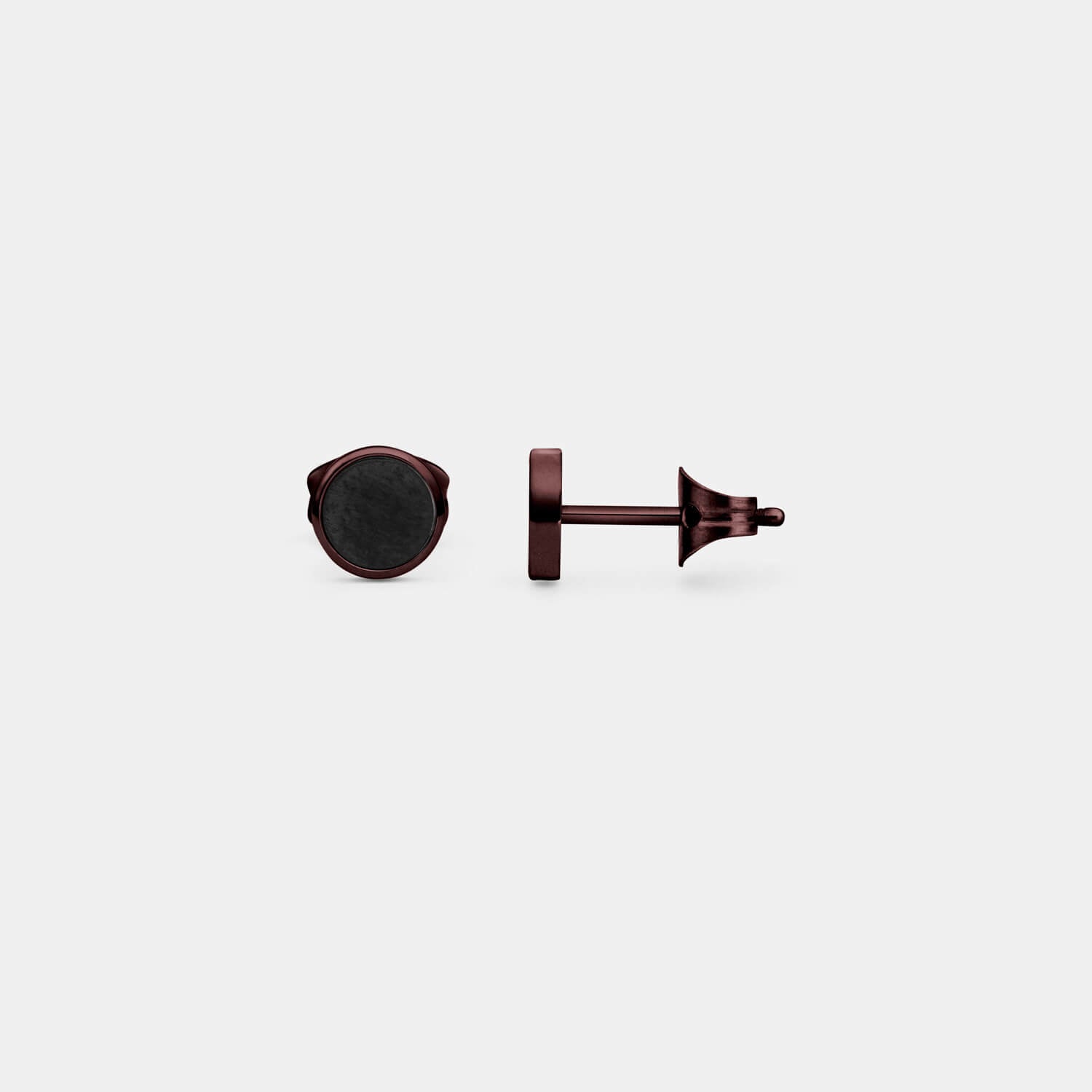 Kleiner, brauner Orbis Ohrstecker (Paar)