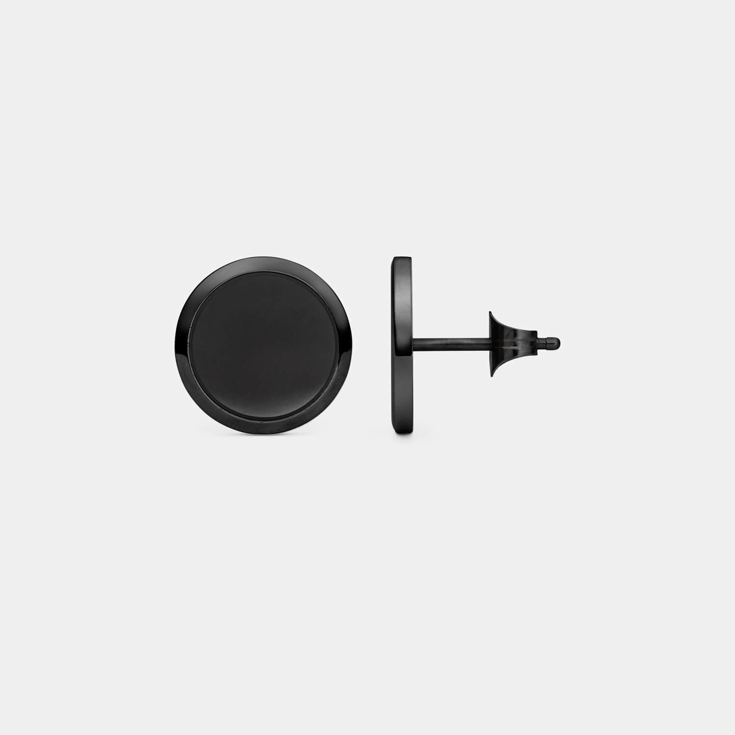 Schwarzer Orbis Ohrstecker (Paar)