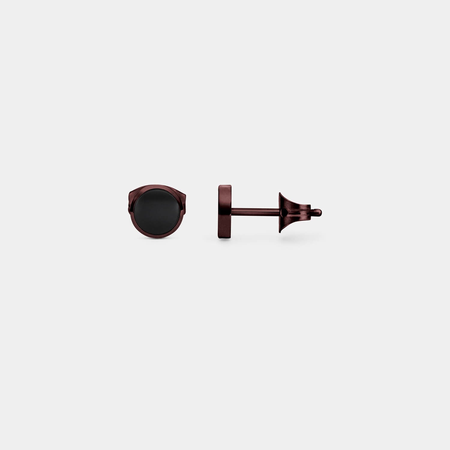 Kleiner, brauner Orbis Ohrstecker (Paar)