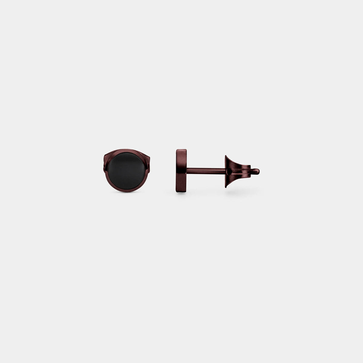 Kleiner, brauner Orbis Ohrstecker (Paar)