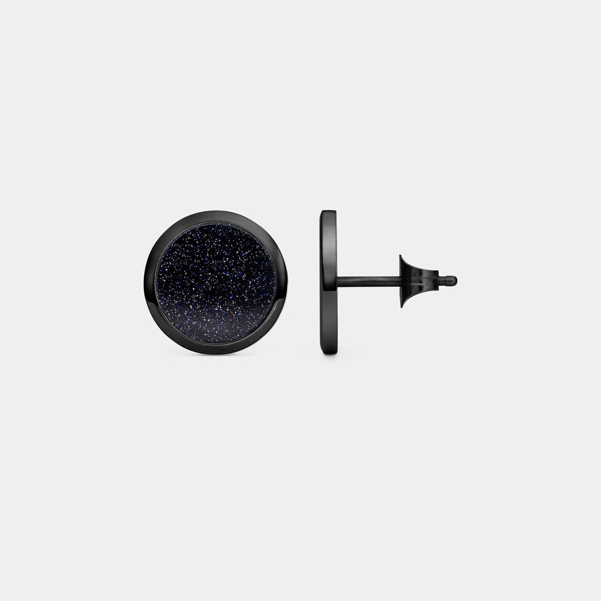 Schwarzer Orbis Ohrstecker (Paar)