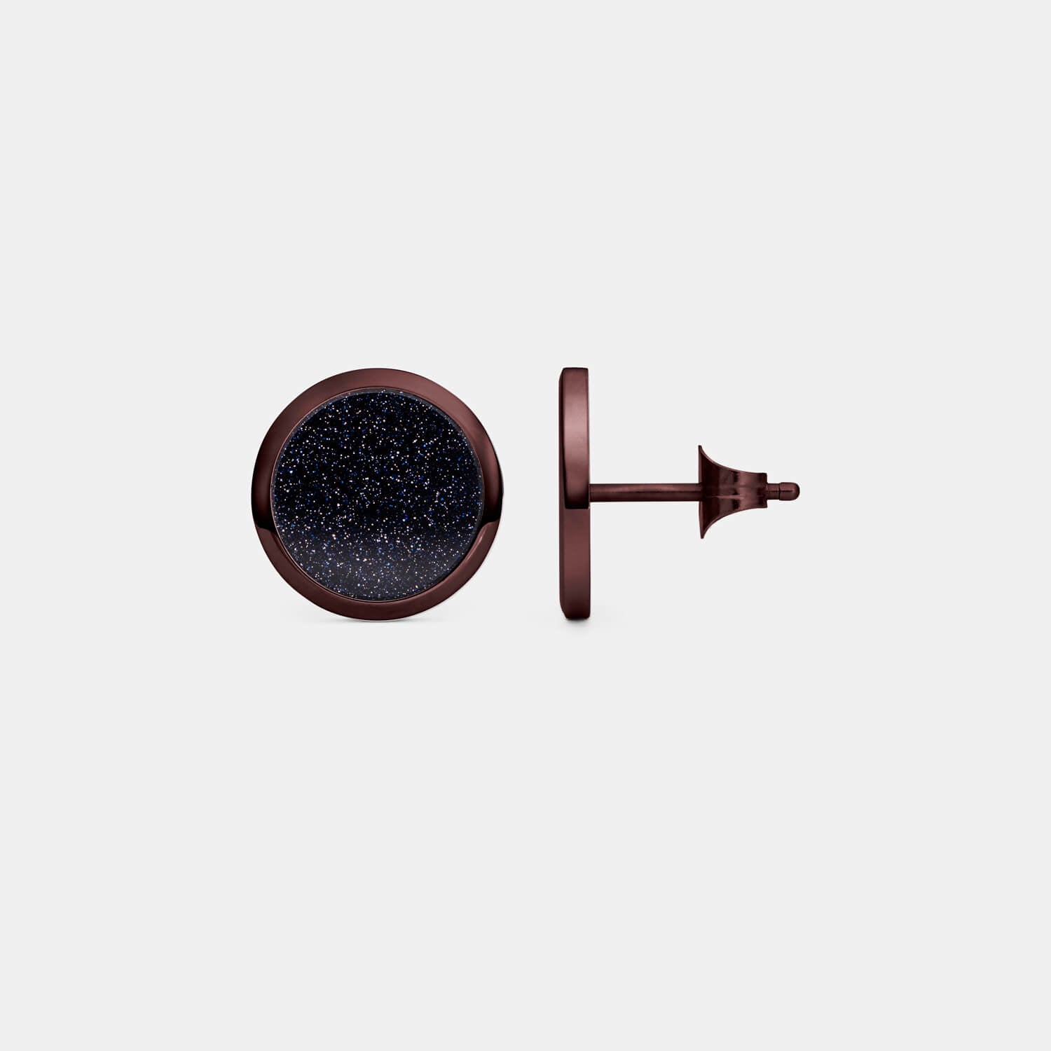 Brauner Orbis Ohrstecker (Paar)