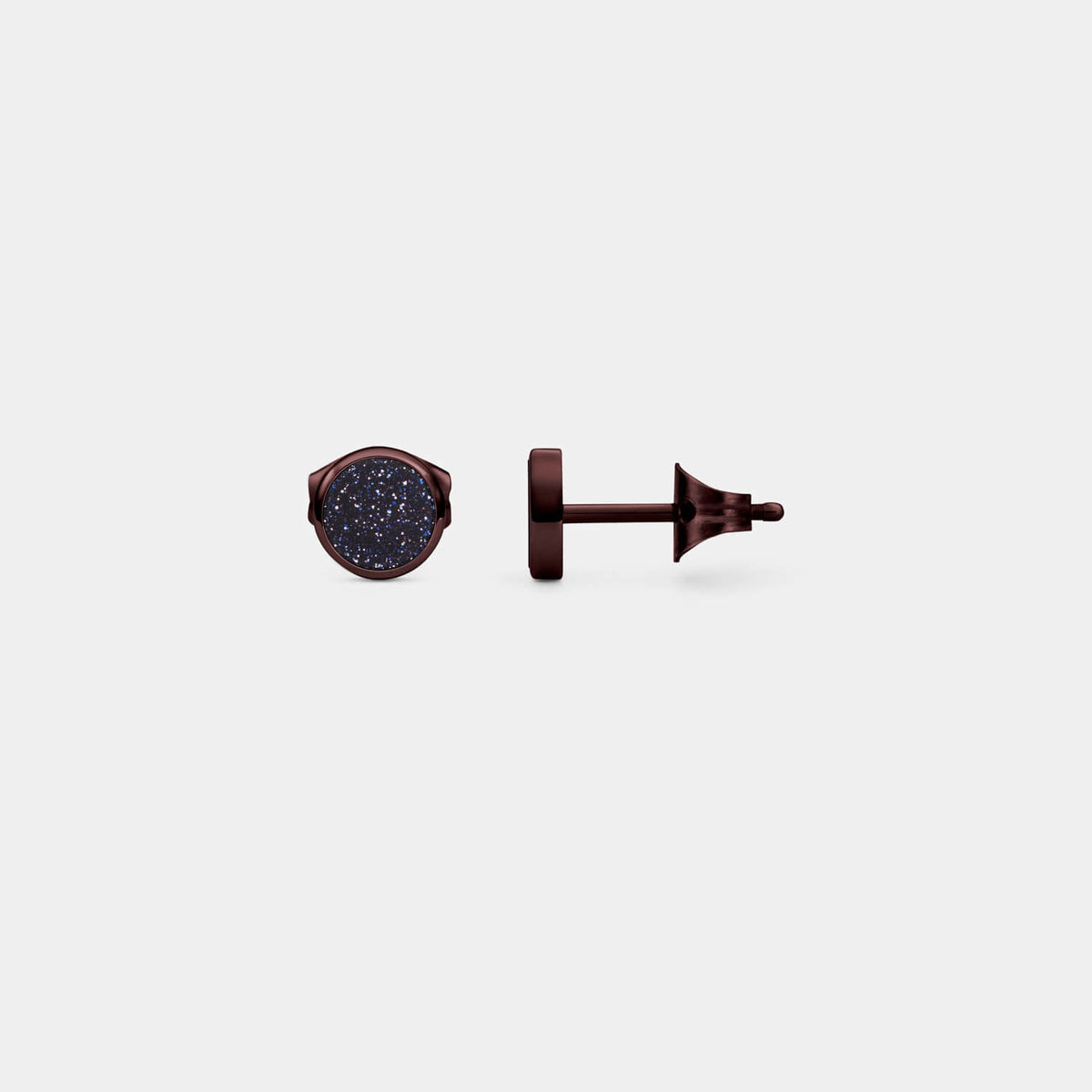 Kleiner, brauner Orbis Ohrstecker (Paar)