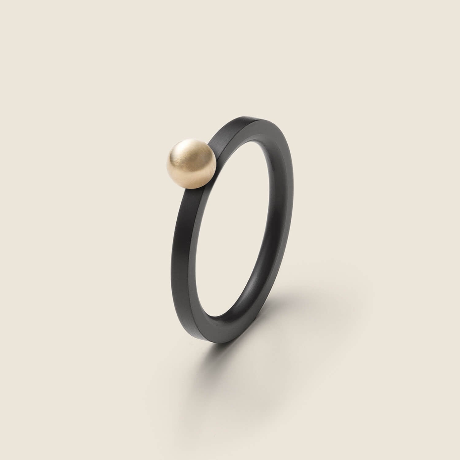 Golden Sphere Ring