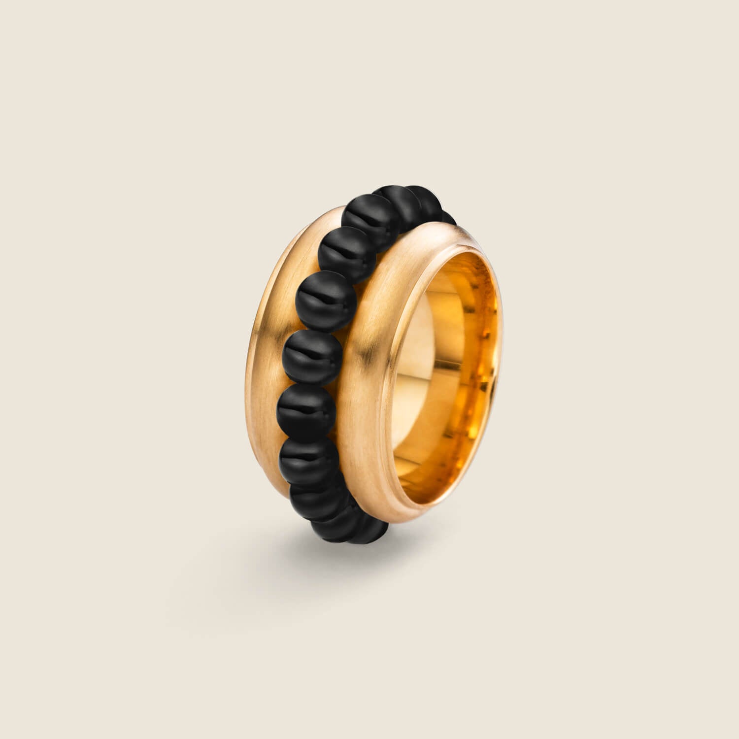 Golden Sphere Ring