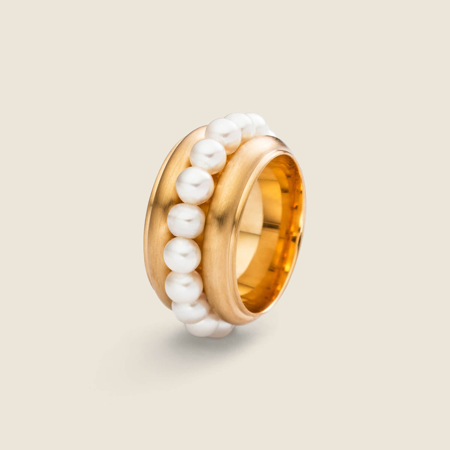 Golden Sphere Ring
