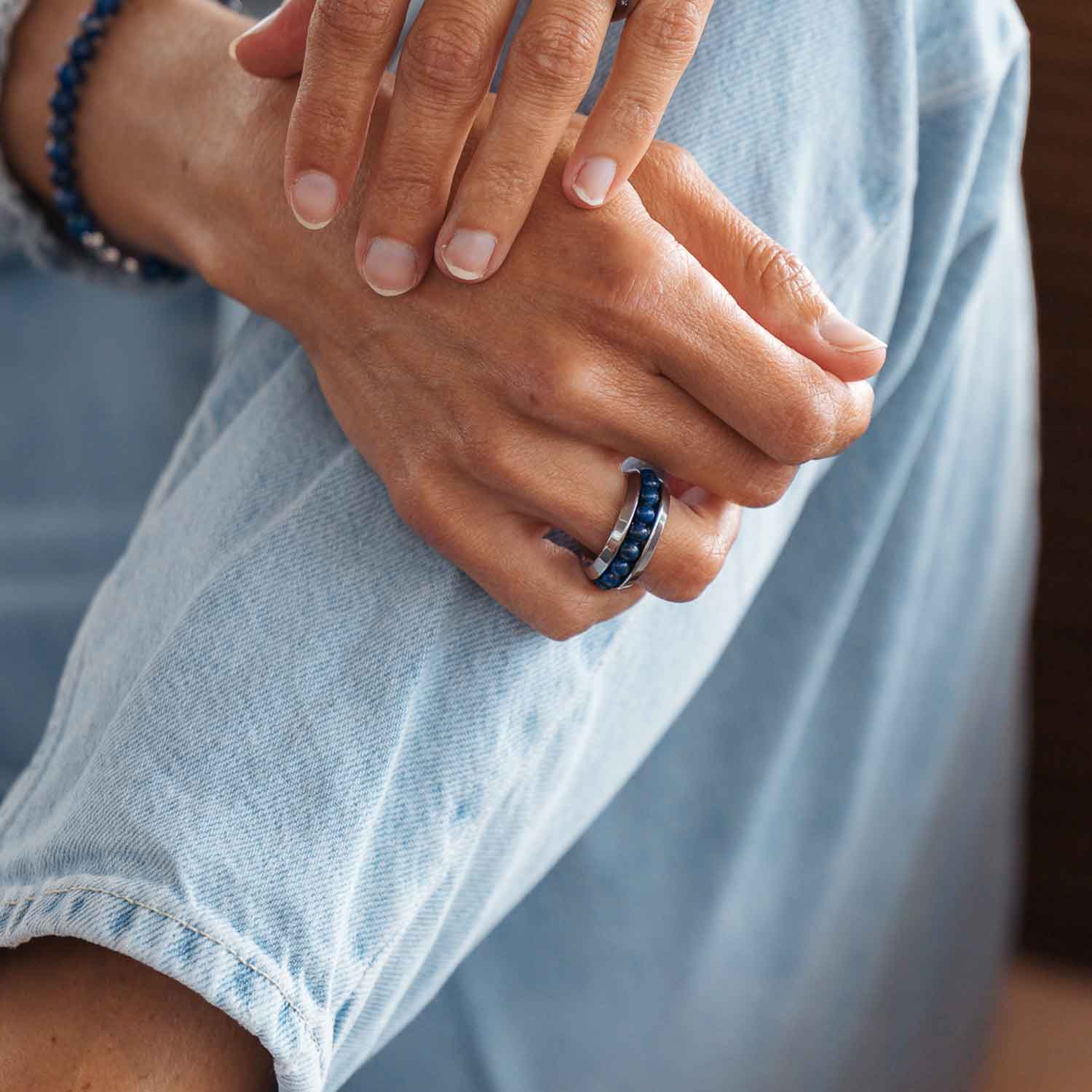 Sphere Ring, Lapislazuli