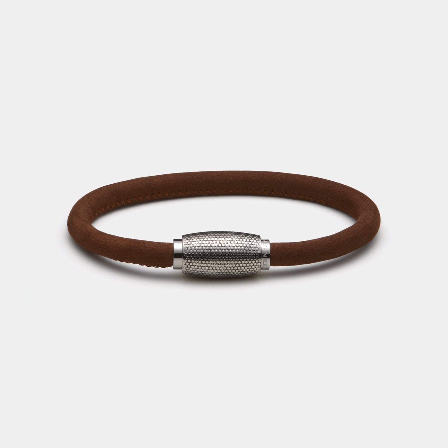 Business Rocker Armband, Leder, mittelbraun